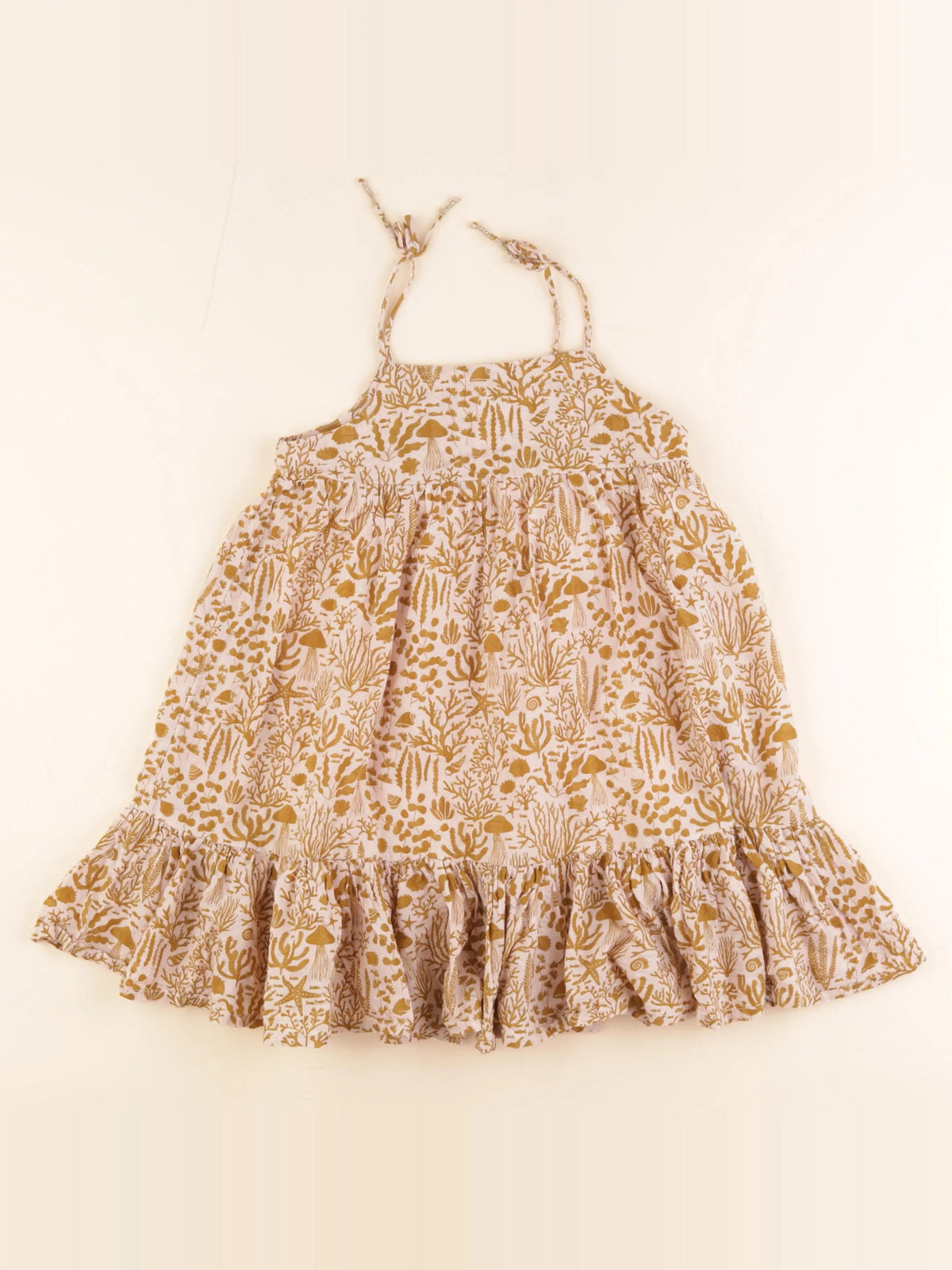 Monoprix - robe marron - 4 ans