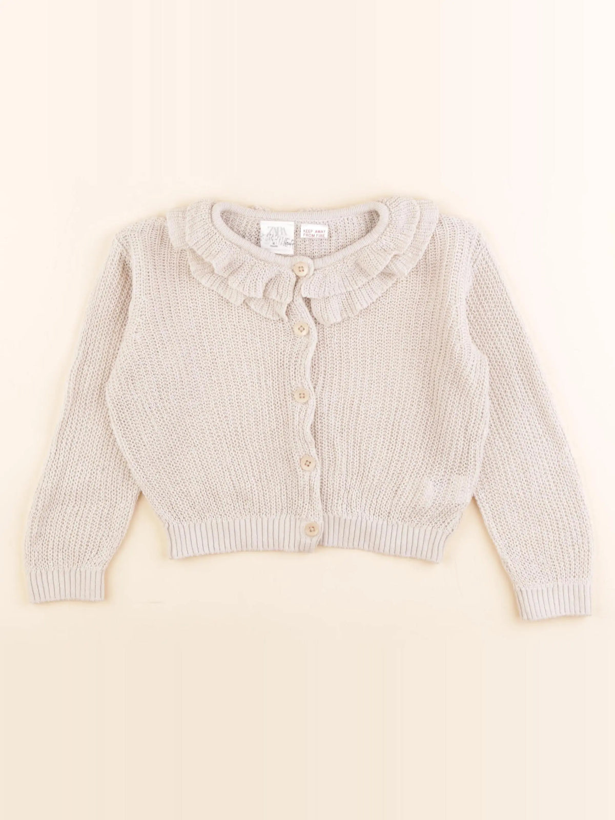 Zara - gilet beige - 4 ans