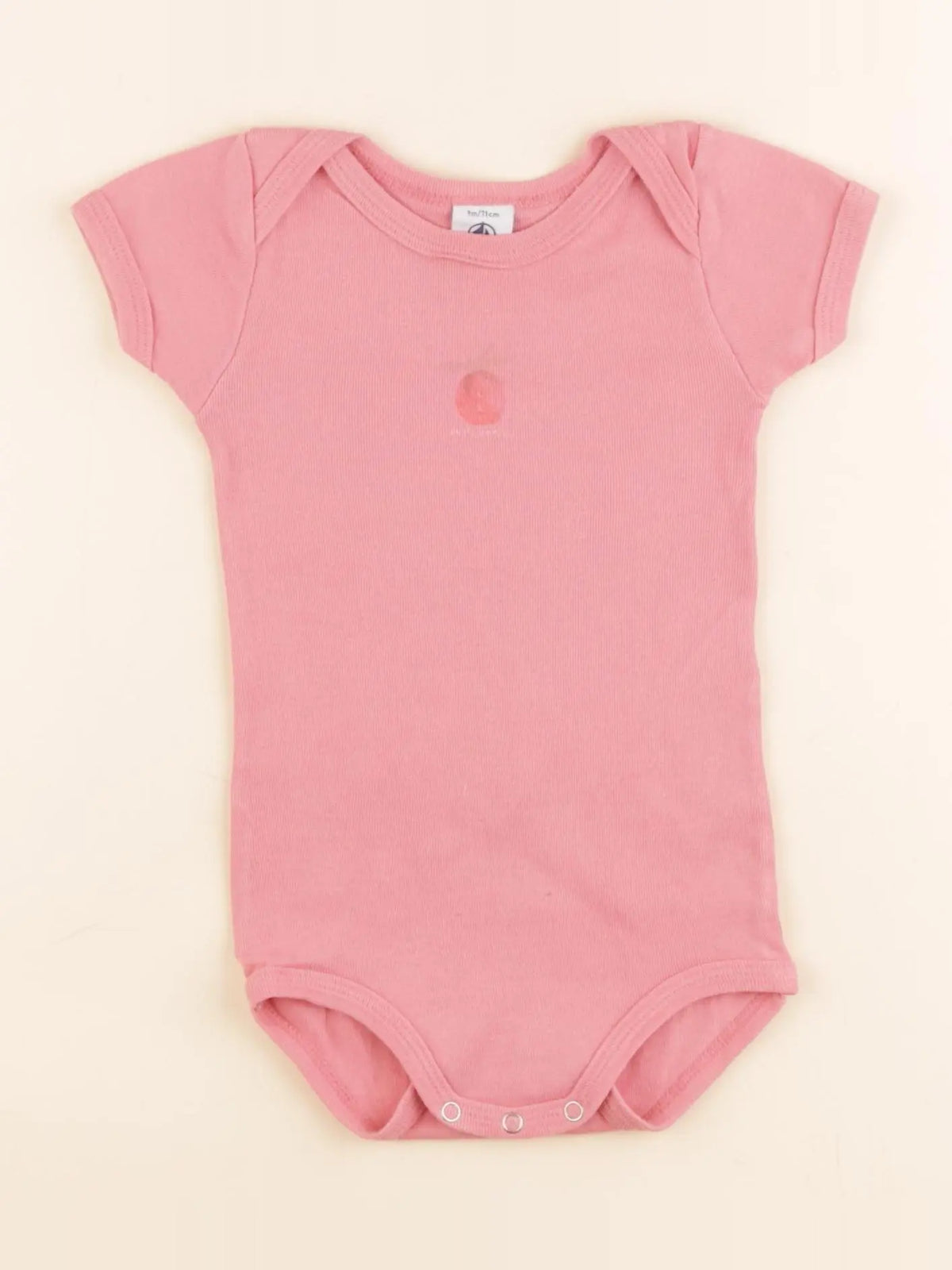 Petit Bateau - body rose - 9 mois
