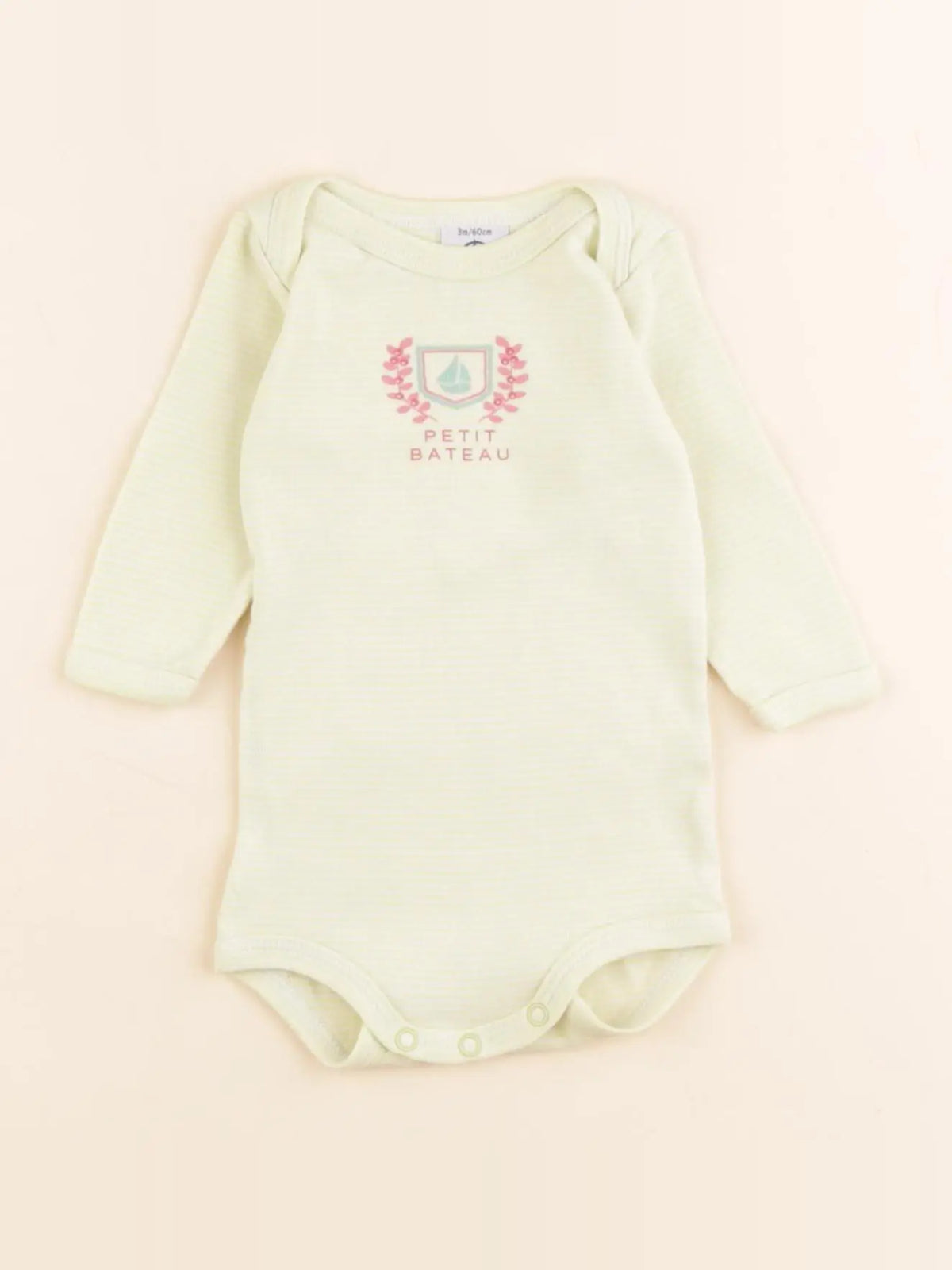 Petit Bateau - body jaune - 3 mois