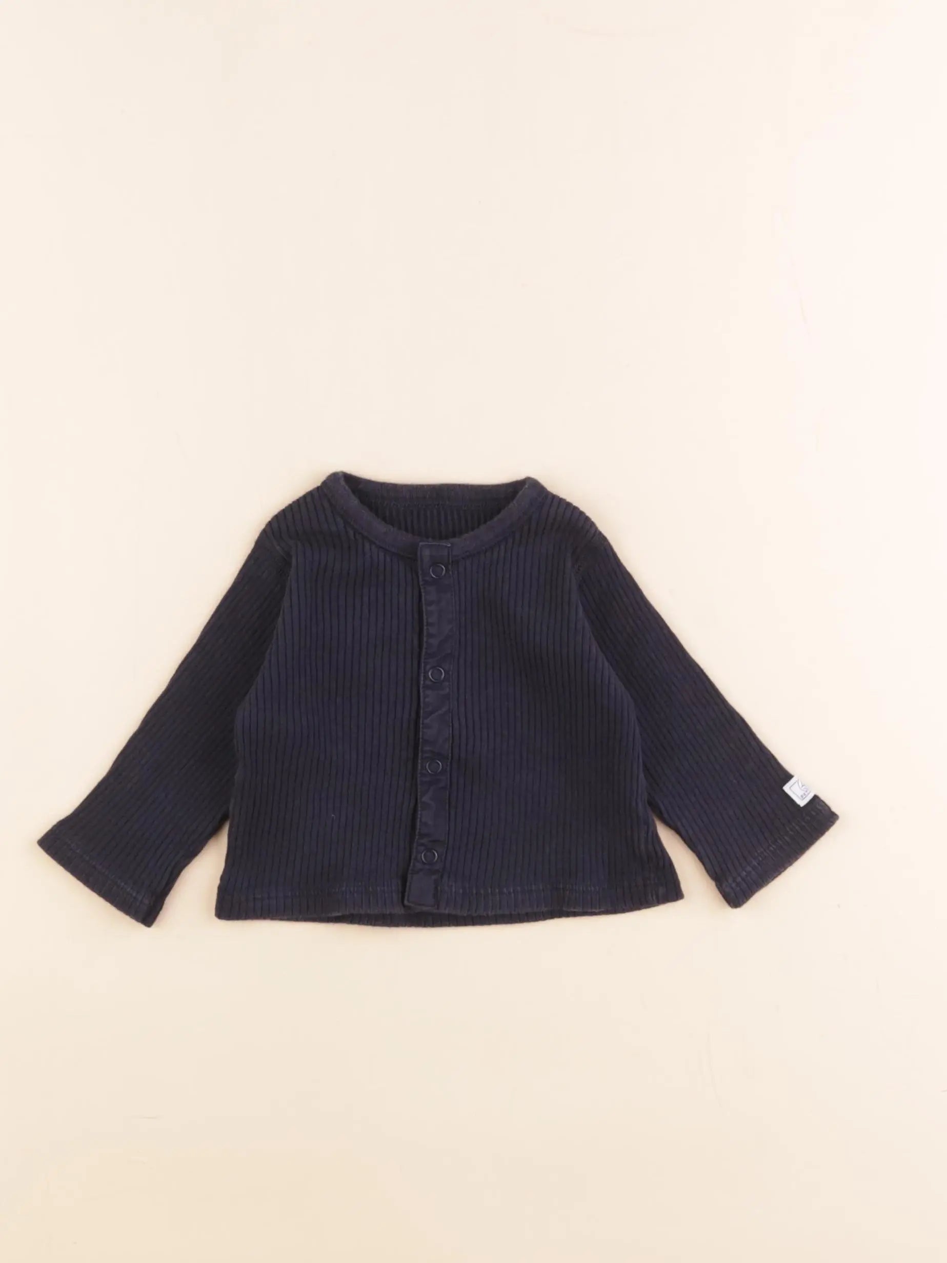 Petit Bateau - gilet bleu - 3 mois