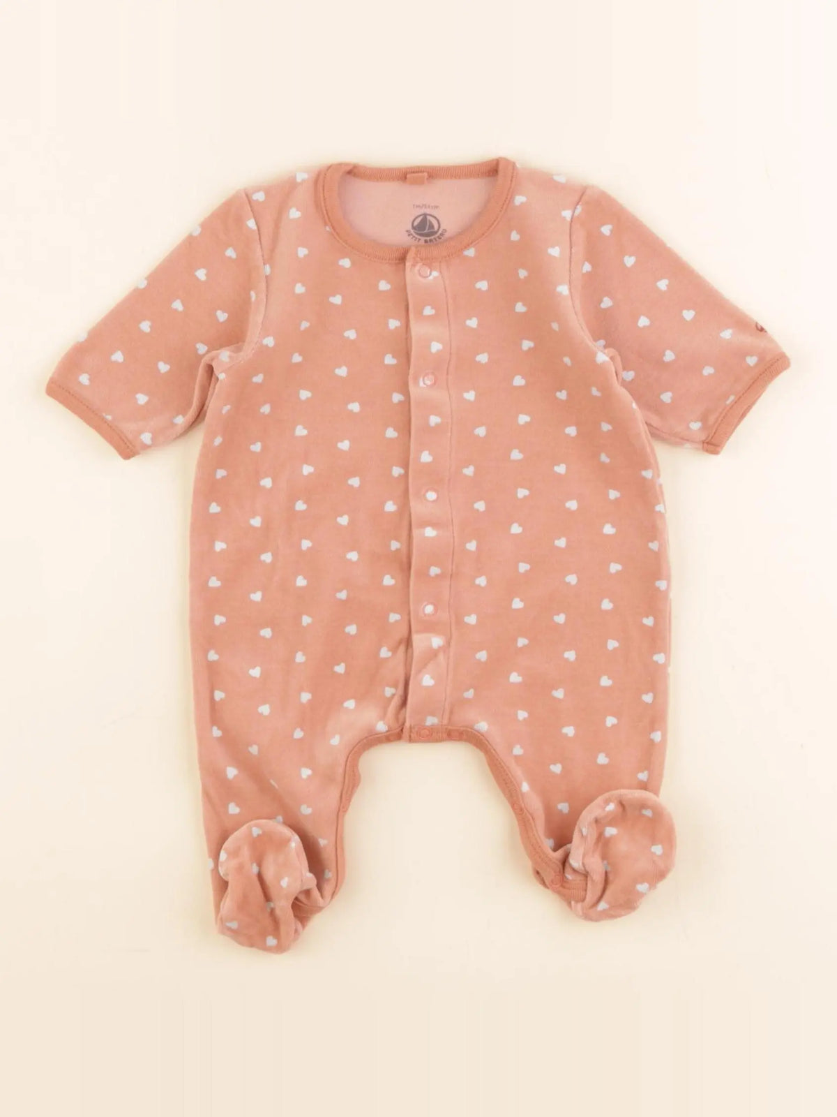 Petit Bateau - pyjama coton rose - 1 mois
