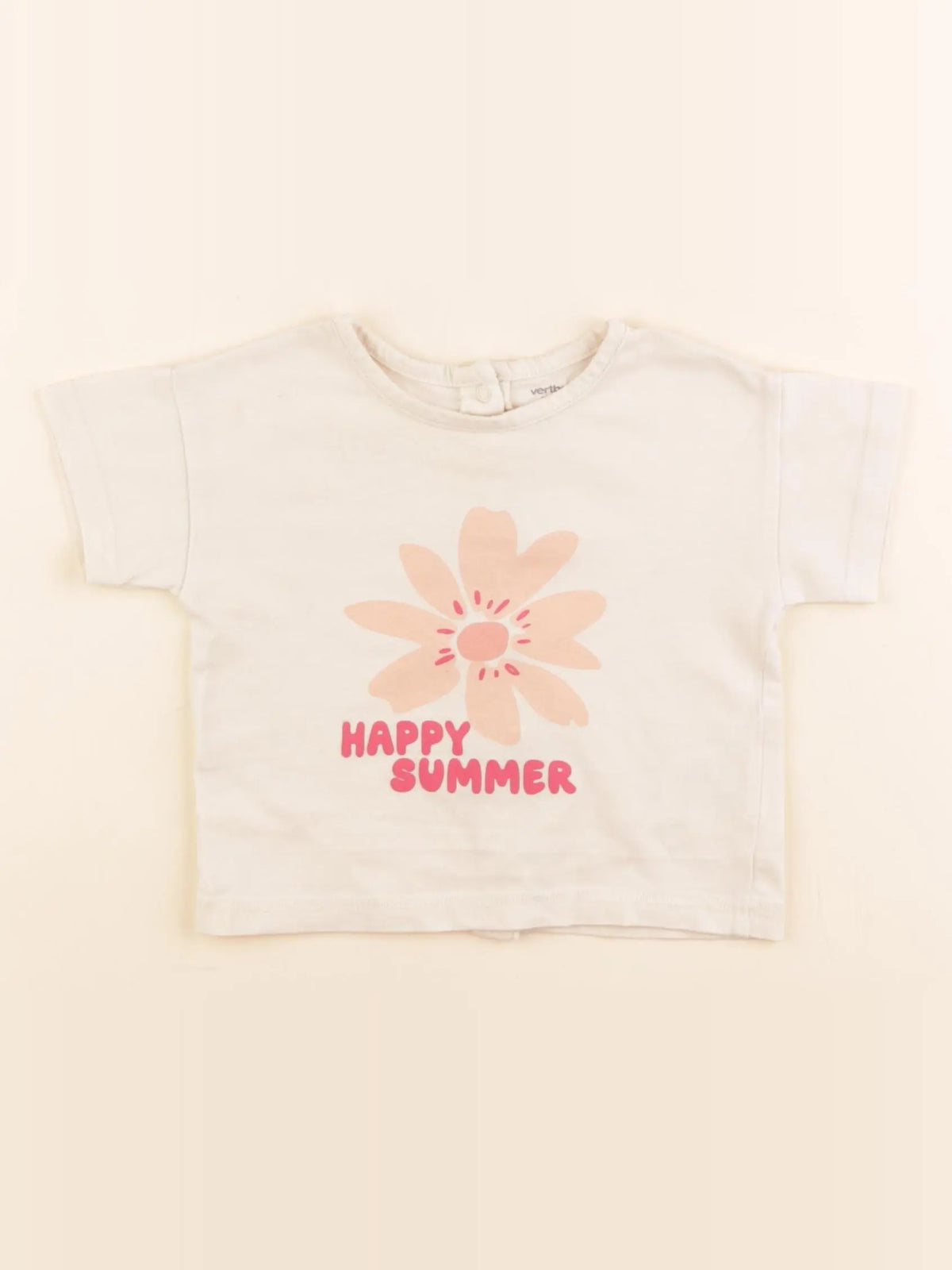 Vertbaudet - tee-shirt beige - 9 mois