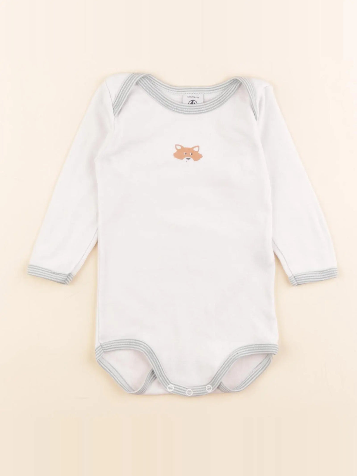 Petit Bateau - body blanc - 12 mois