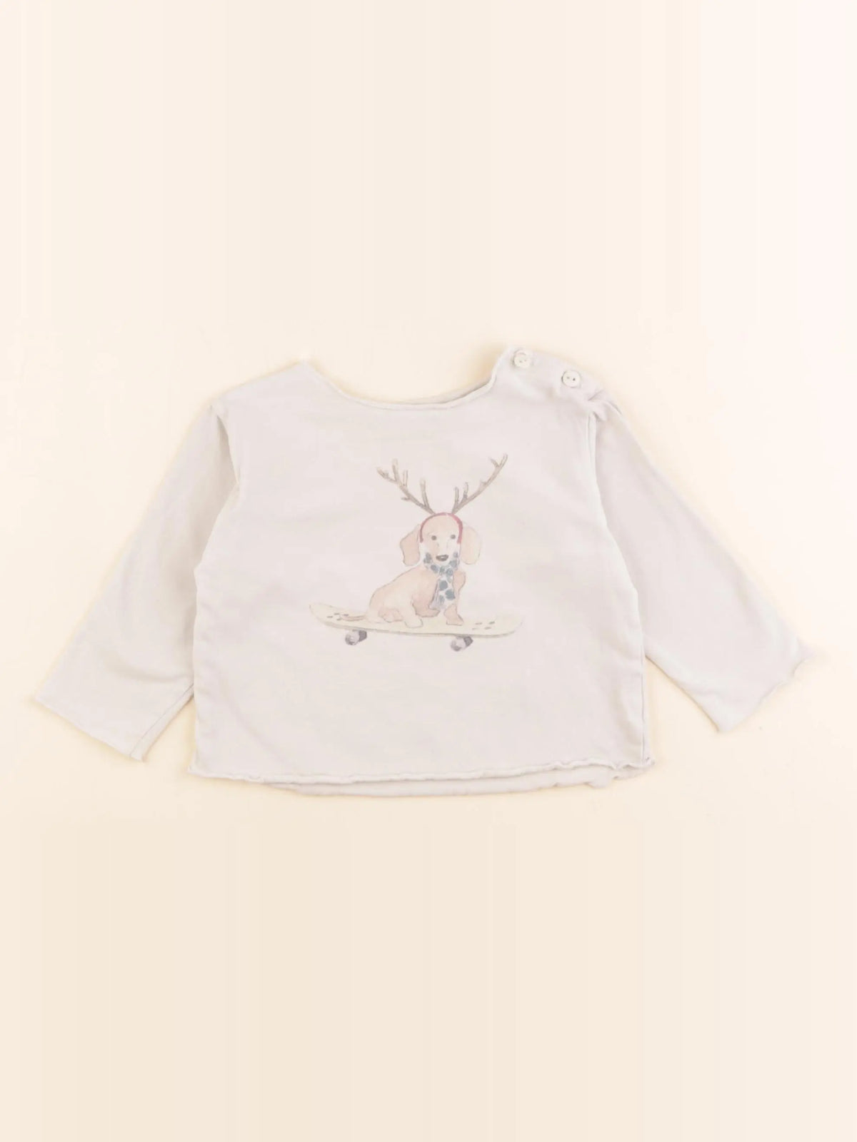 Arsène et les pipelettes - tee-shirt beige - 12 mois