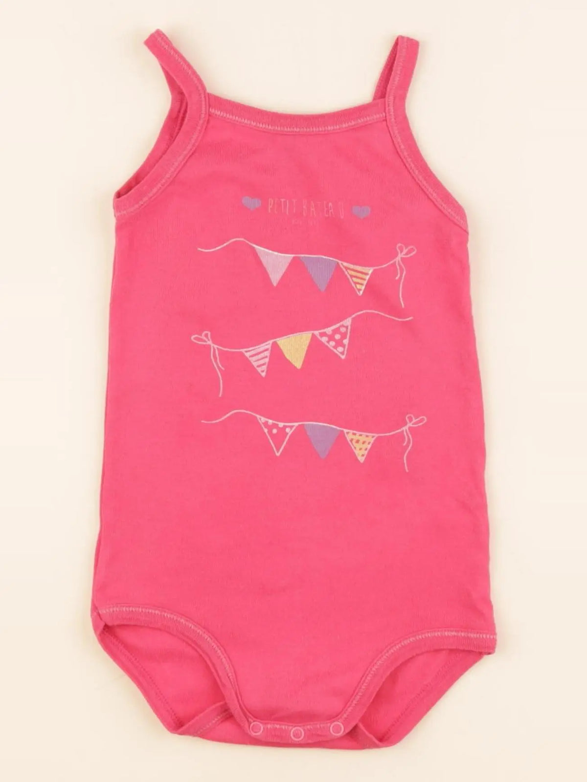 Petit Bateau - body rose - 18 mois