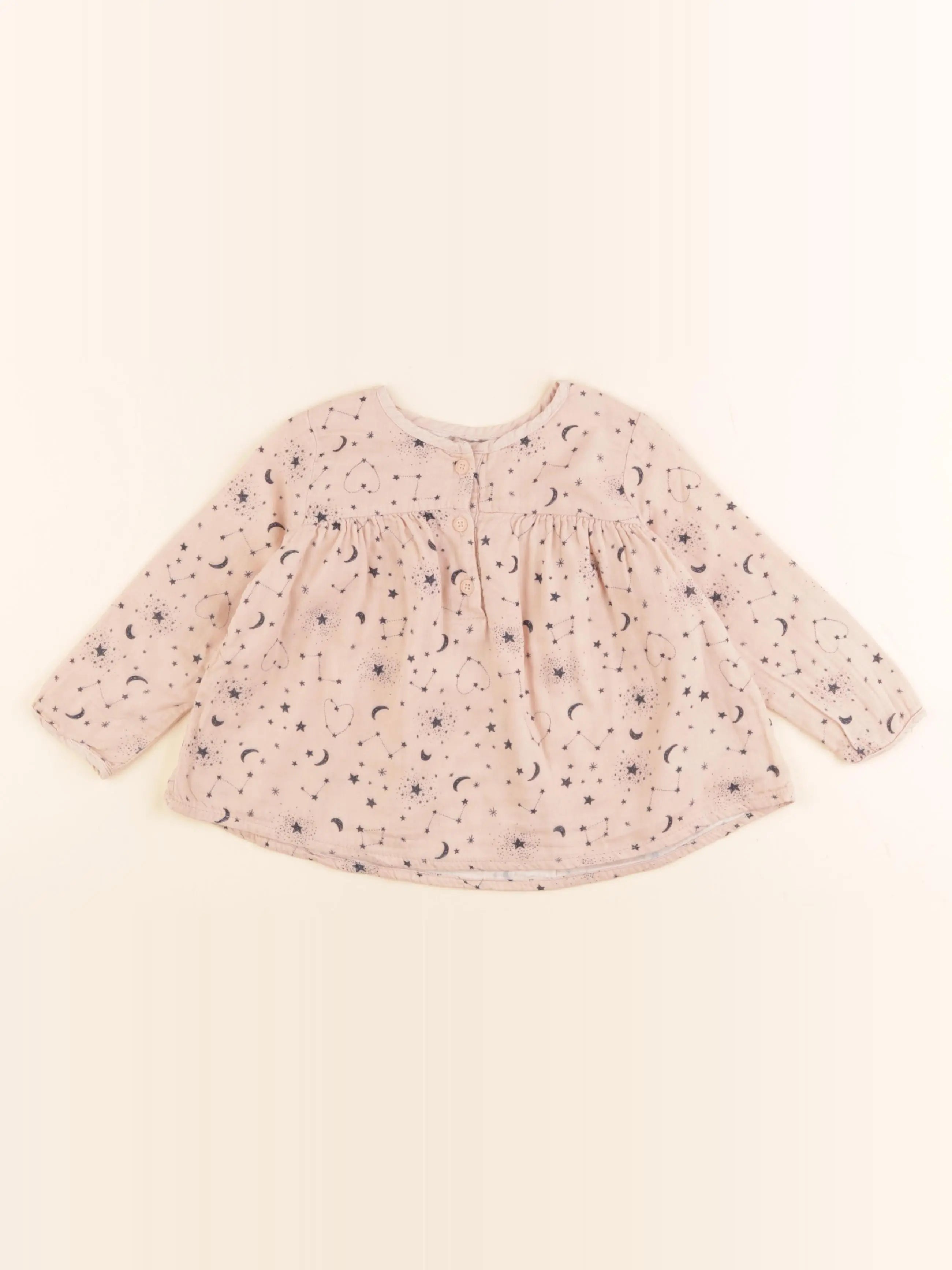 La Redoute - blouse rose - 12 mois