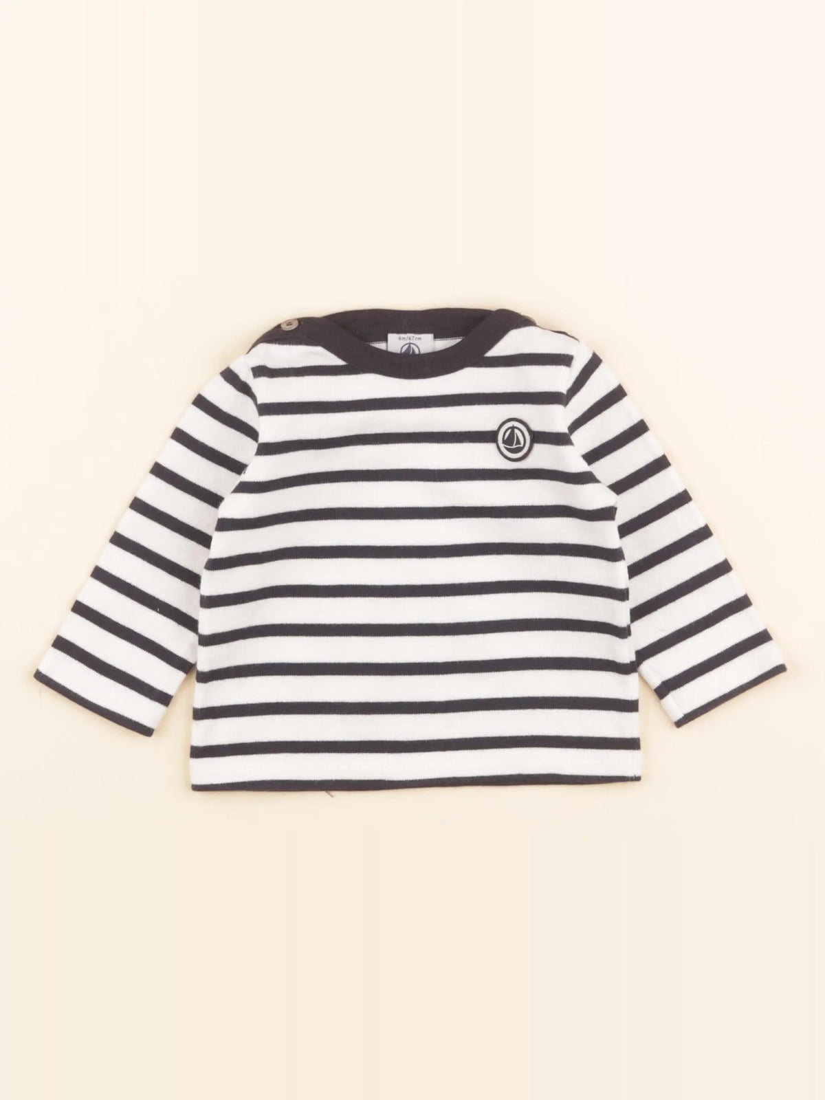 Tee-shirt blanc, bleu
