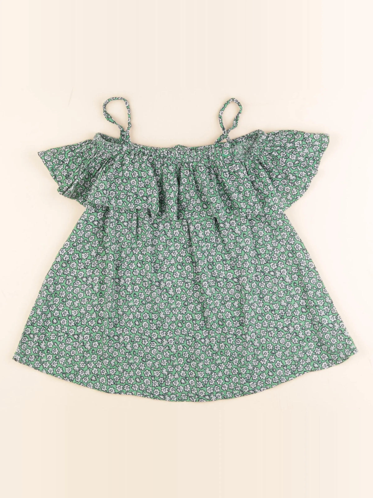 Monoprix - blouse vert, bleu - 12 ans
