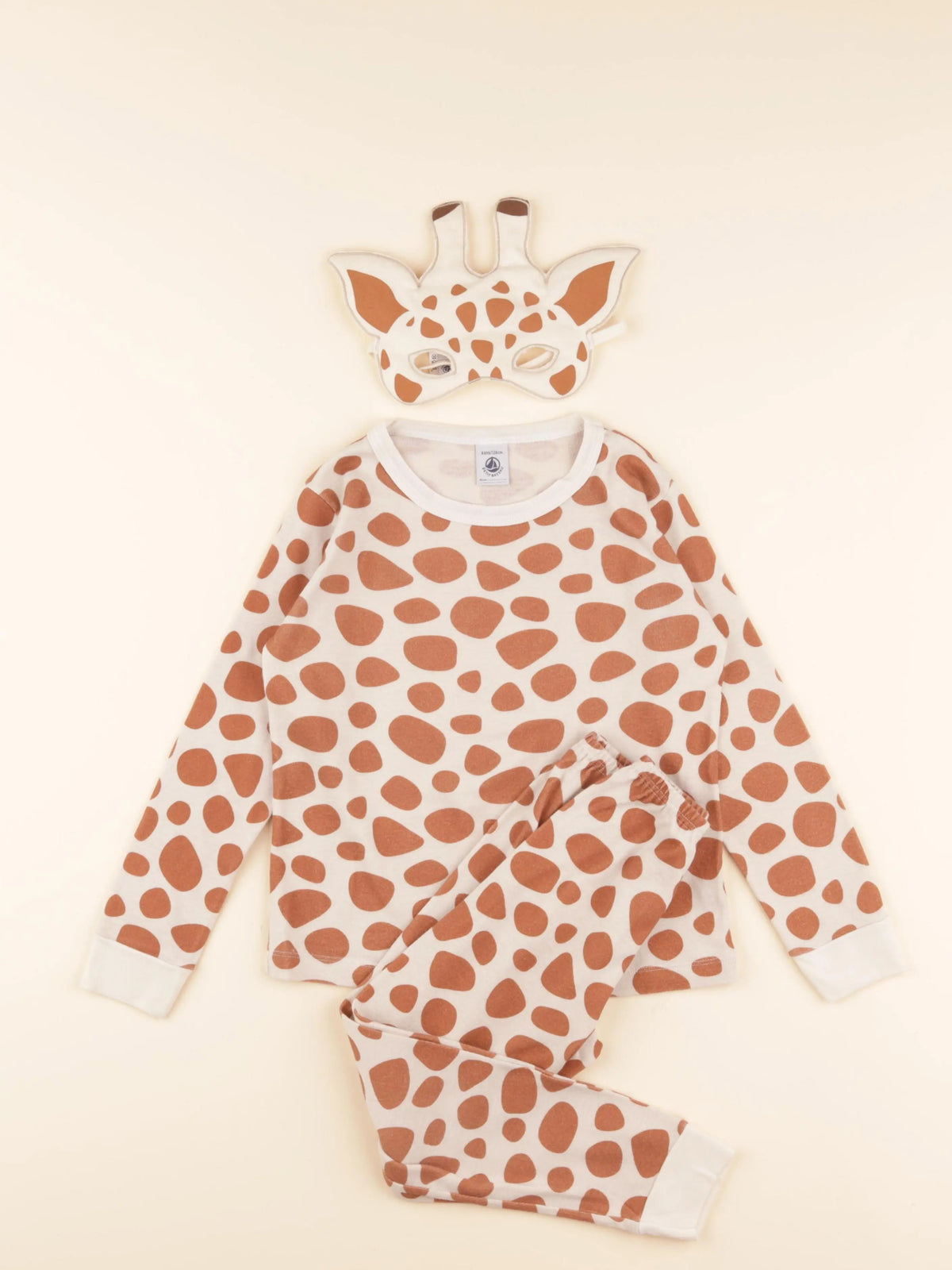 Pyjama coton beige, marron