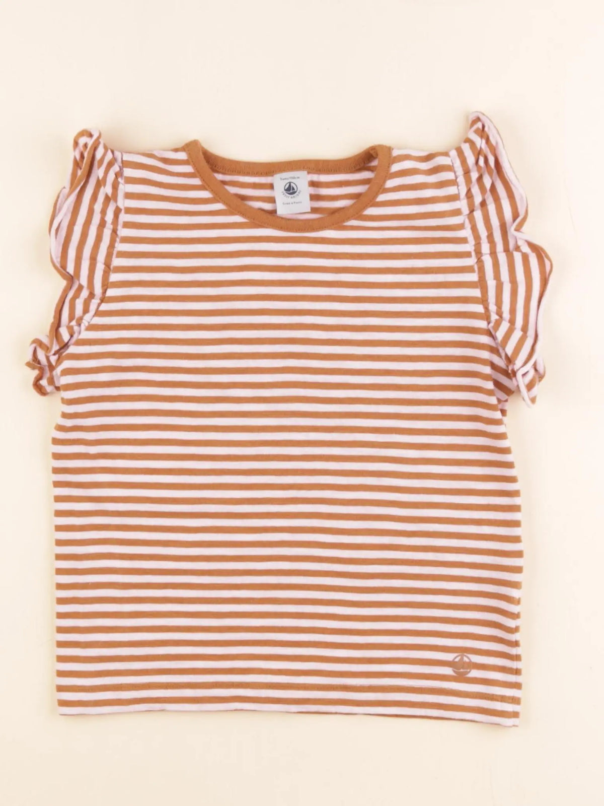 Petit Bateau - tee-shirt marron, rose - 5 ans