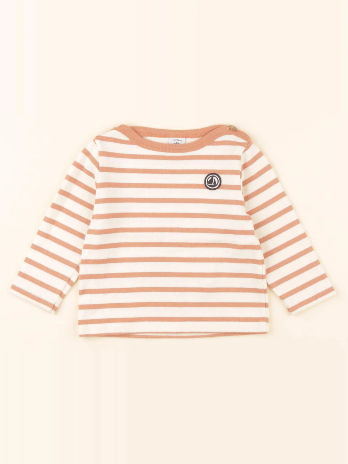 Tee-shirt beige, orange