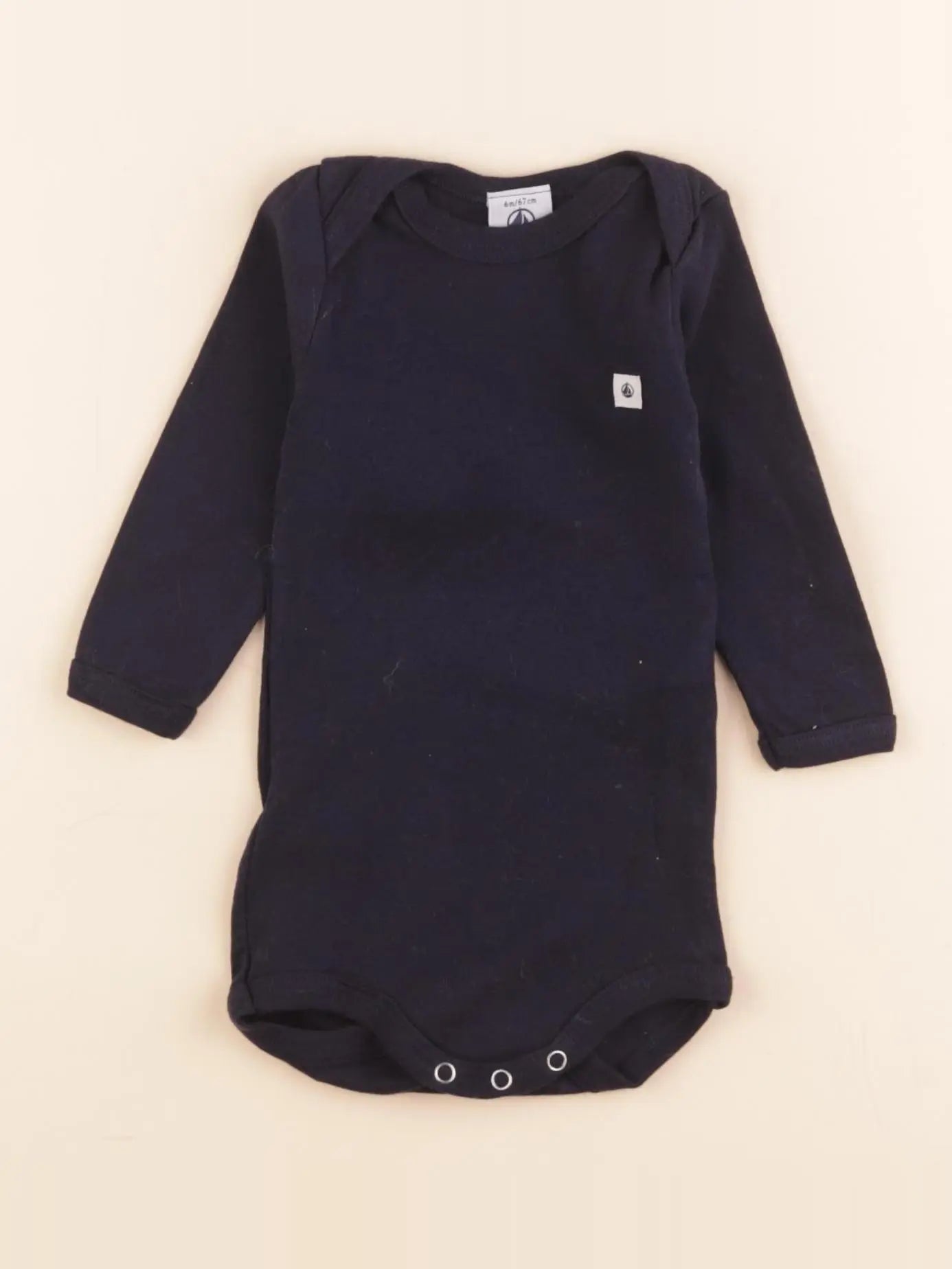 Petit Bateau - body bleu - 6 mois