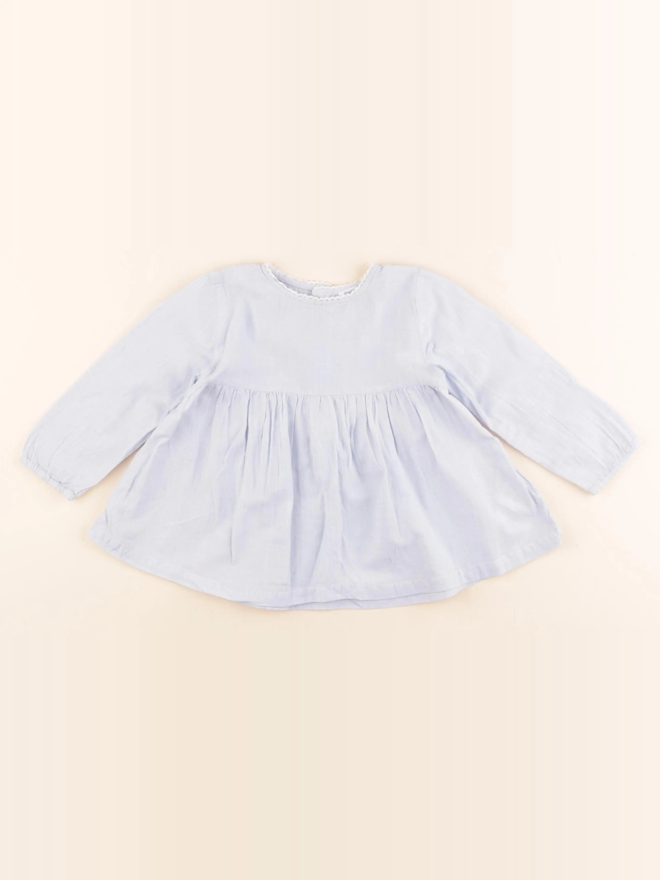 Boutchou - blouse bleu - 2 ans