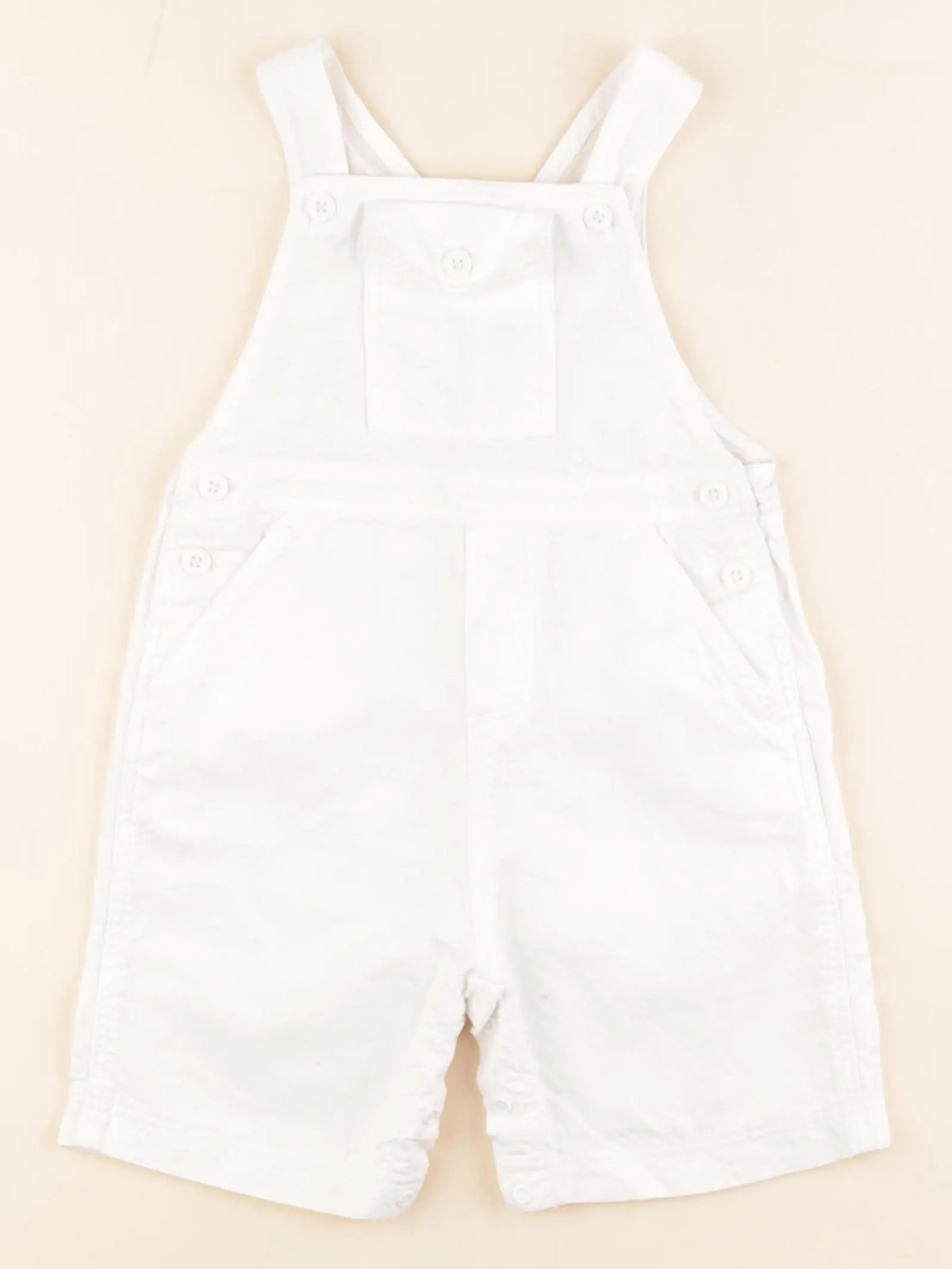 Petit Bateau - salopette blanc - 12 mois