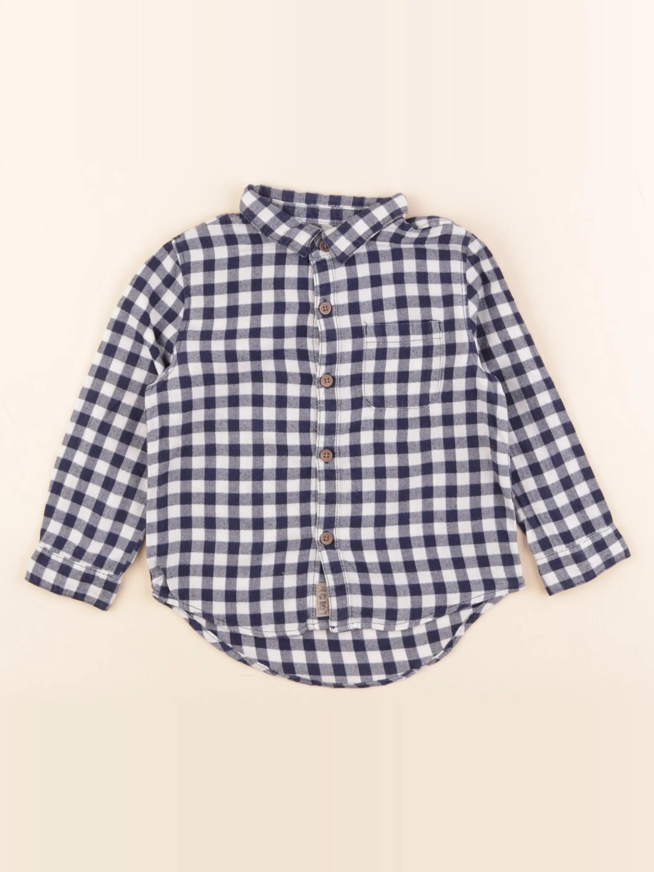 Zara - chemise blanc, bleu - 18/24 mois