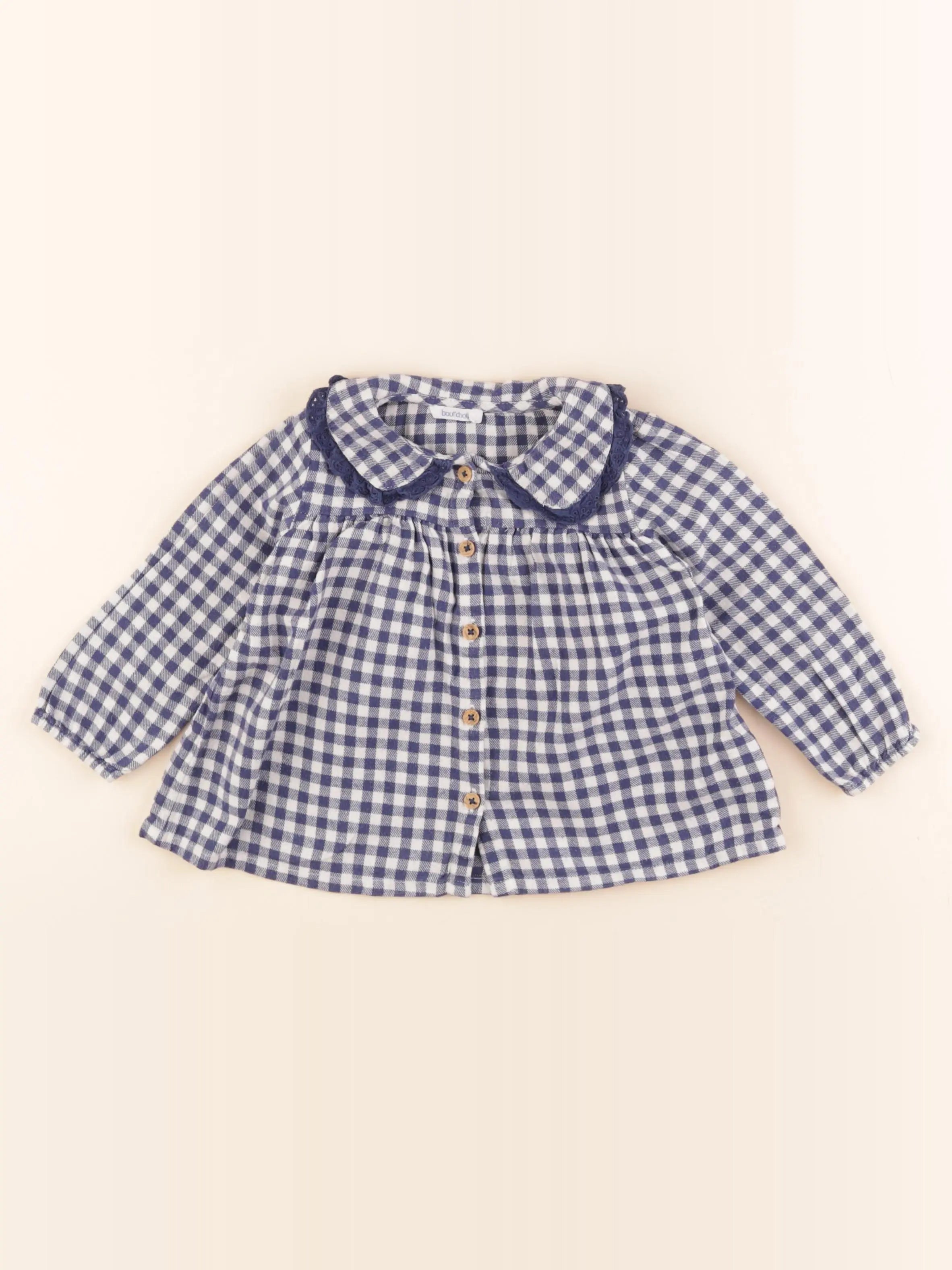 Boutchou - blouse blanc, bleu - 18 mois