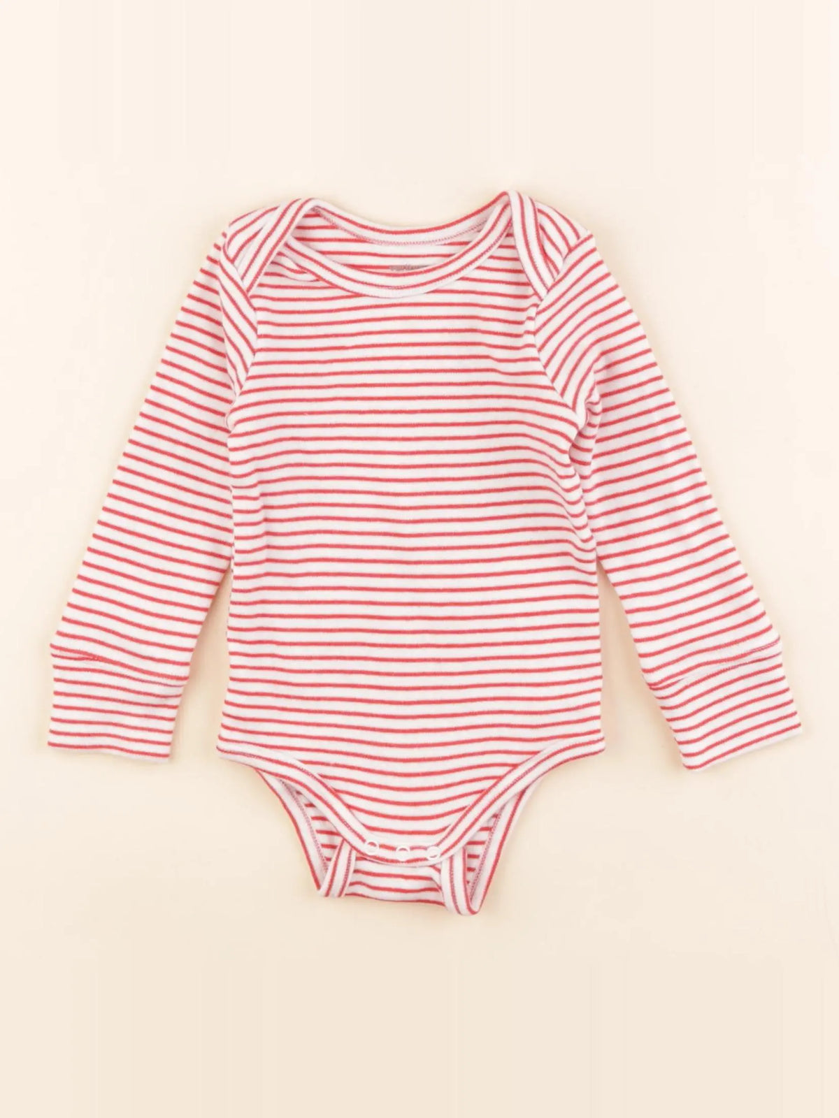 Vertbaudet - body blanc, rouge - 6 mois