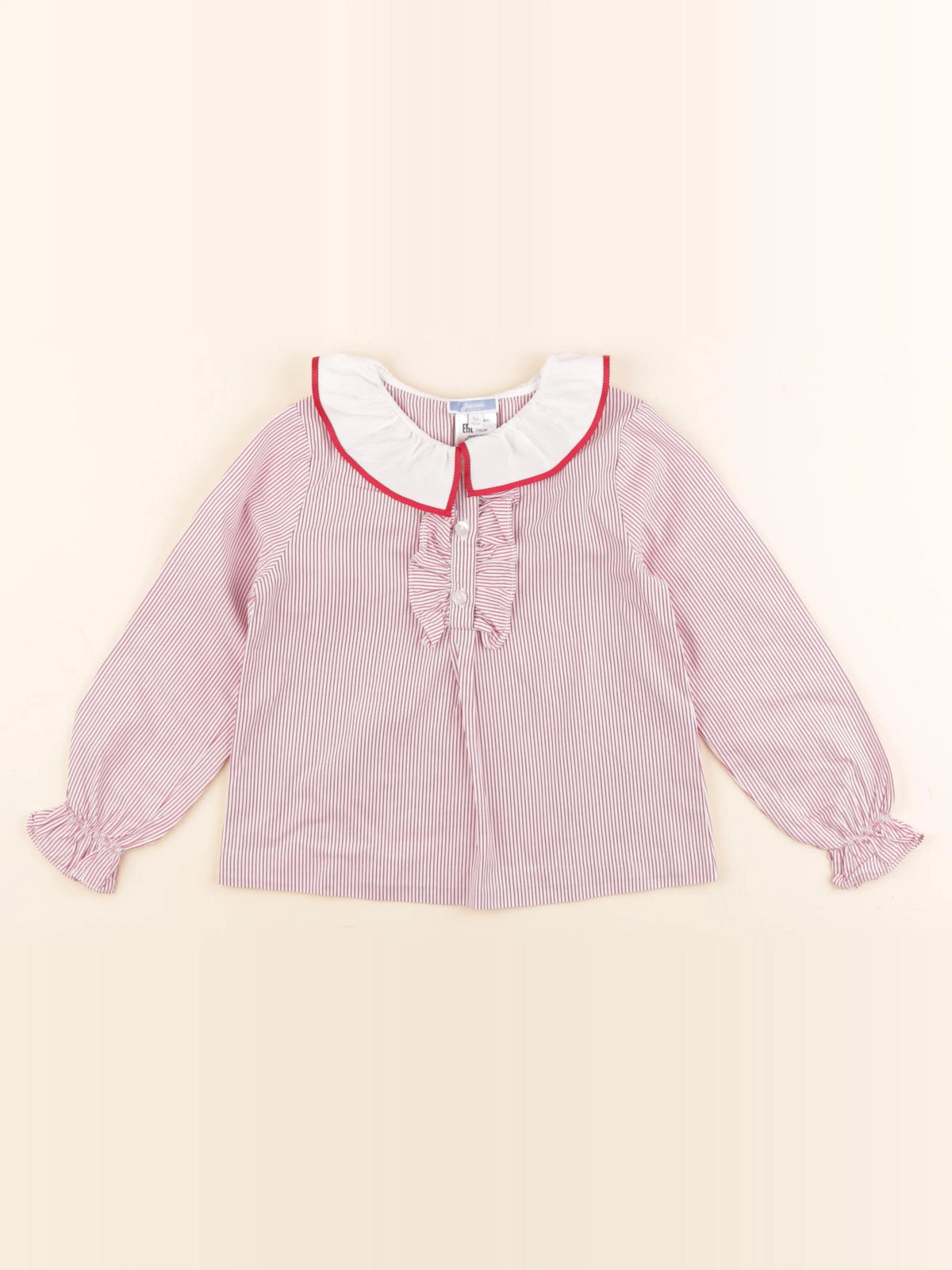 Jacadi - blouse blanc, rouge - 6 ans