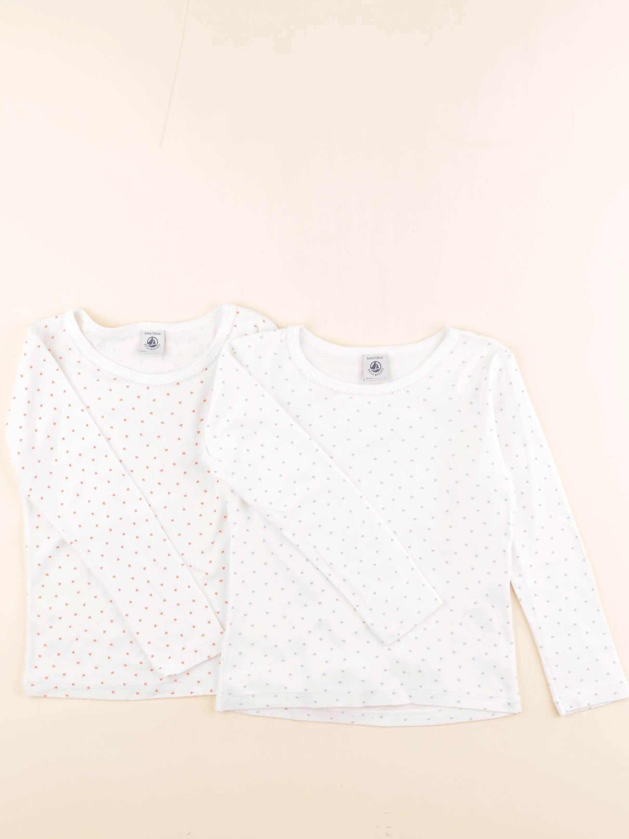 Petit Bateau - lot de 2 maillots de corps blanc - 6 ans