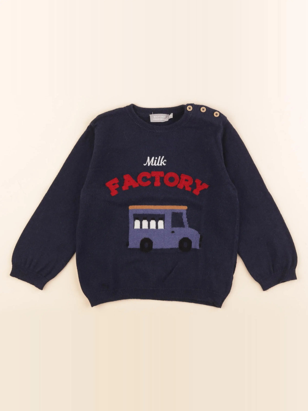 Boutchou - pull bleu - 36 mois