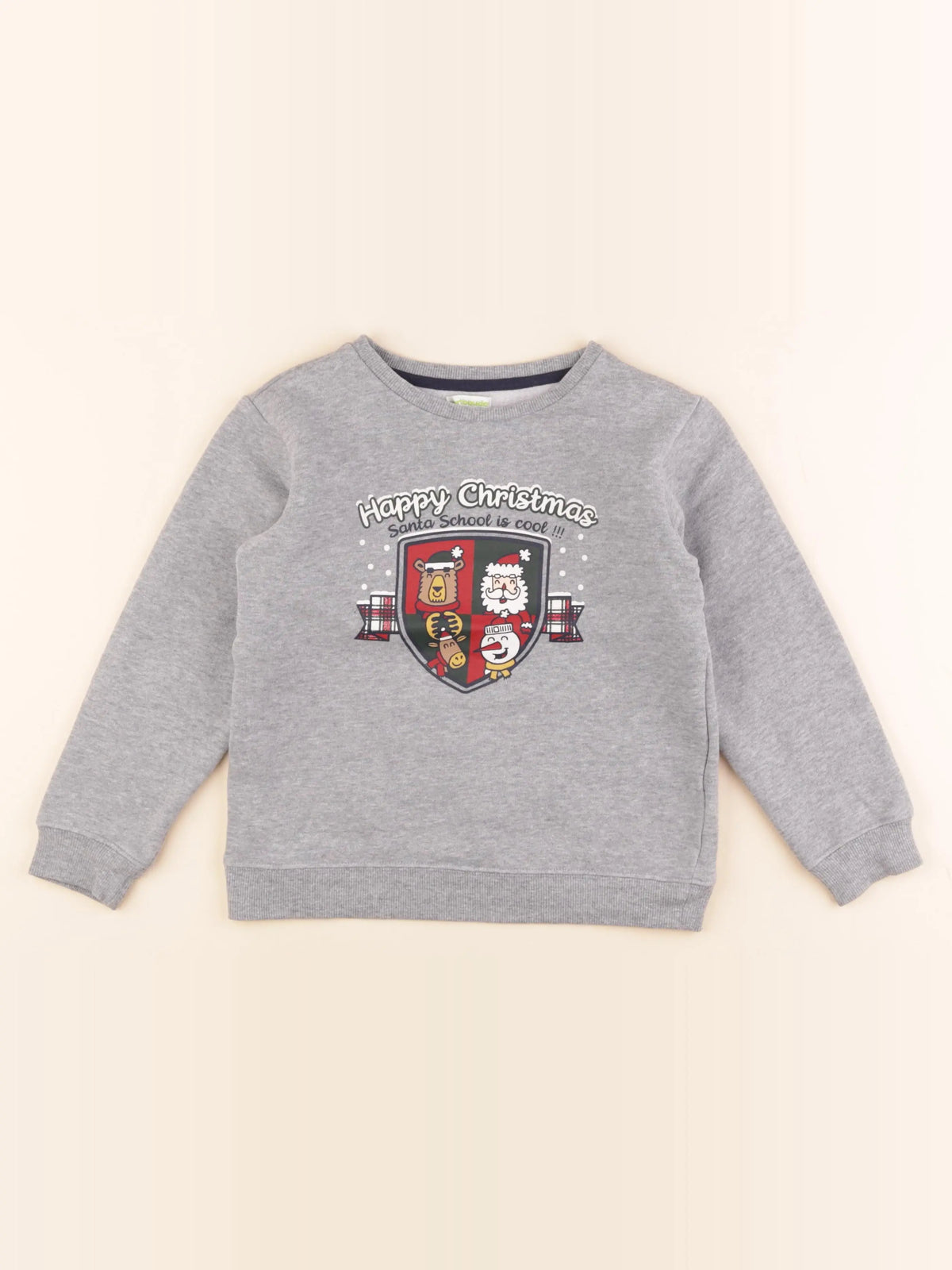 Vertbaudet - sweat gris - 8 ans
