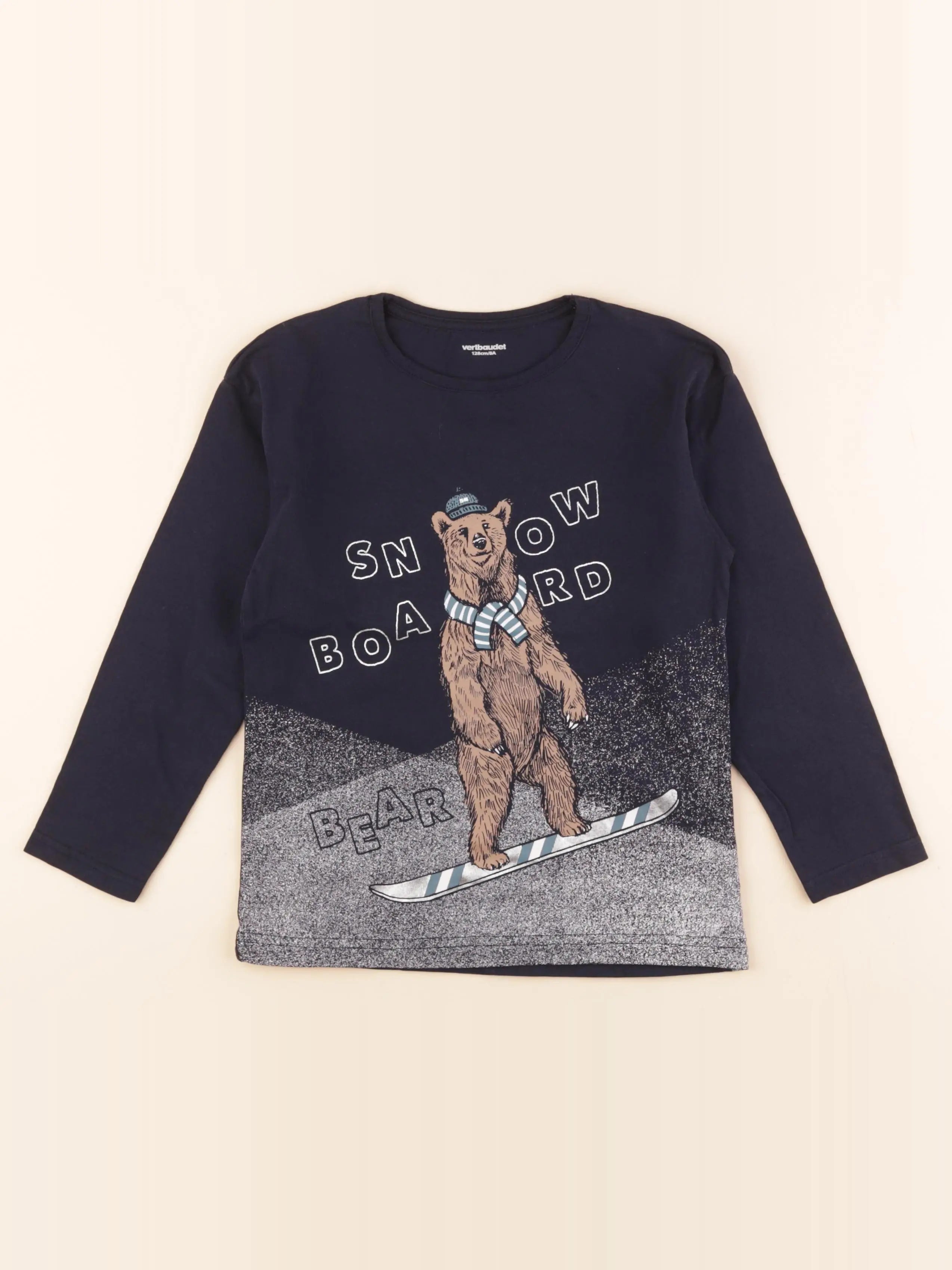 Vertbaudet - tee-shirt bleu - 8 ans
