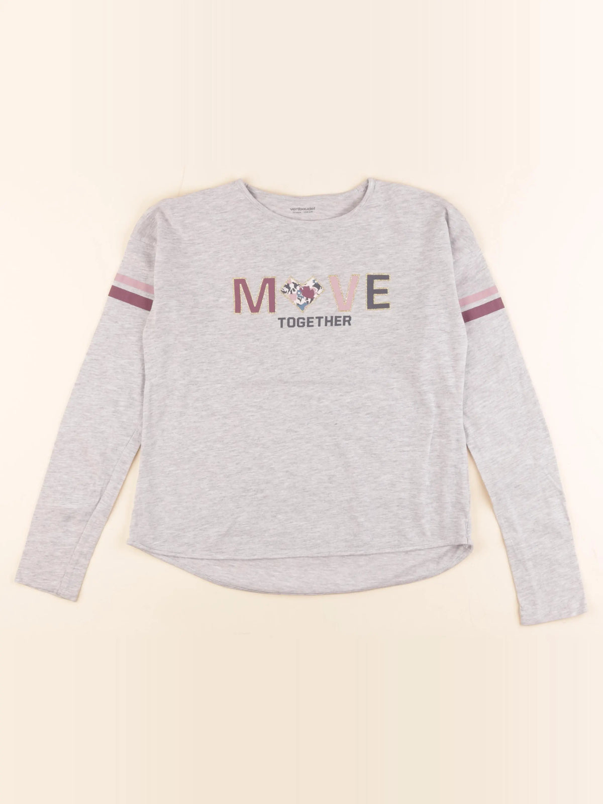 Vertbaudet - tee-shirt gris - 12 ans