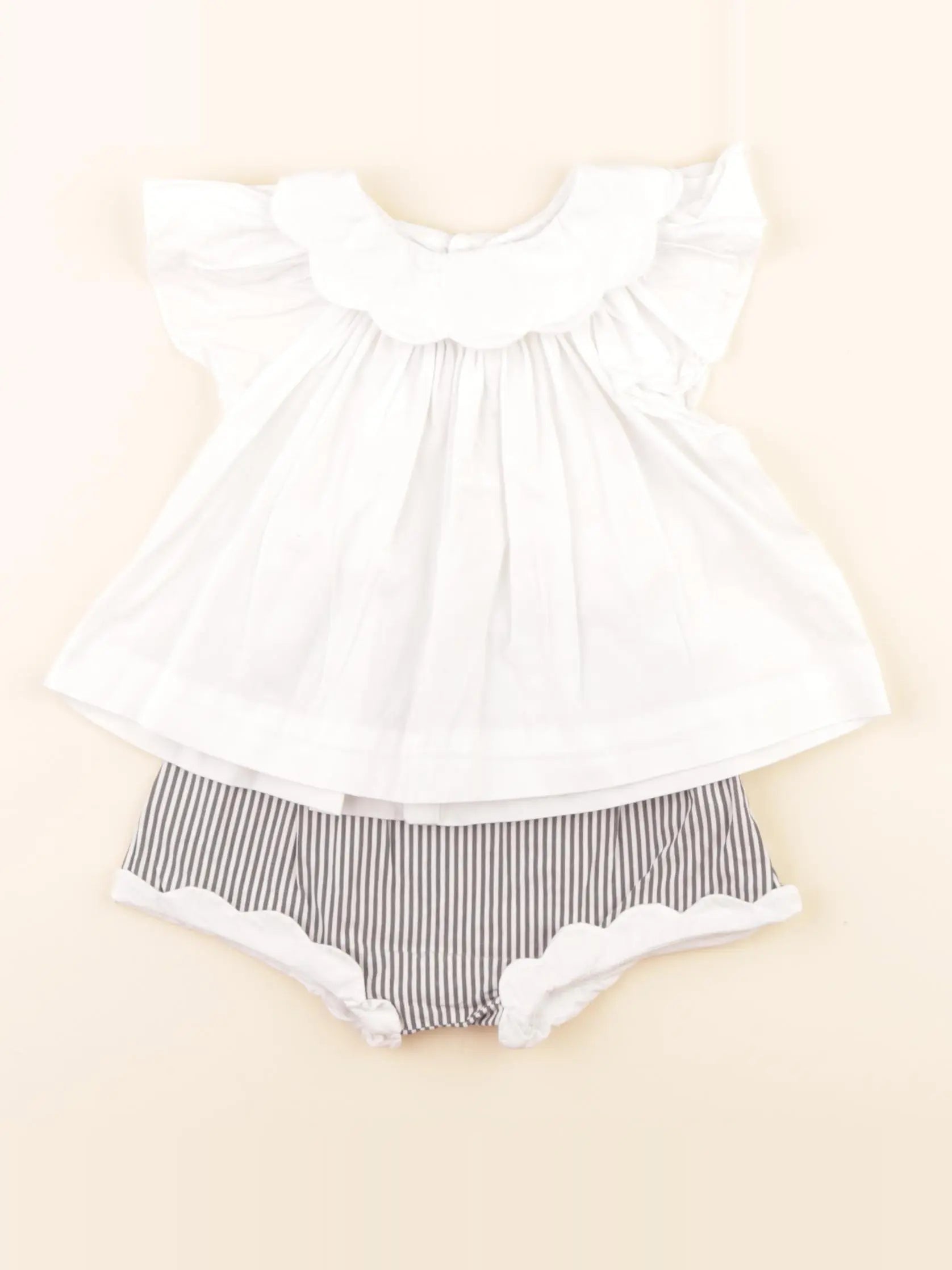 Jacadi - ensemble blanc, gris - 6 mois