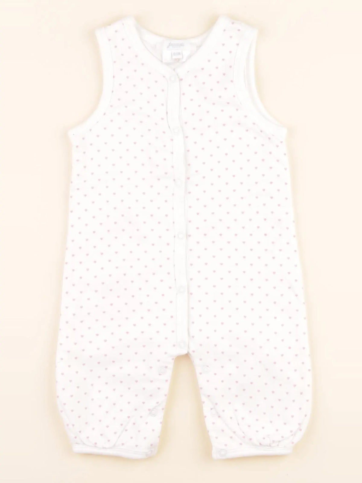 Jacadi - combinaison blanc, rose - 3 mois