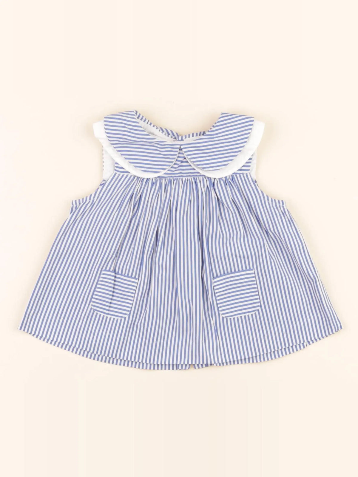 Jacadi - blouse bleu, blanc - 18 mois
