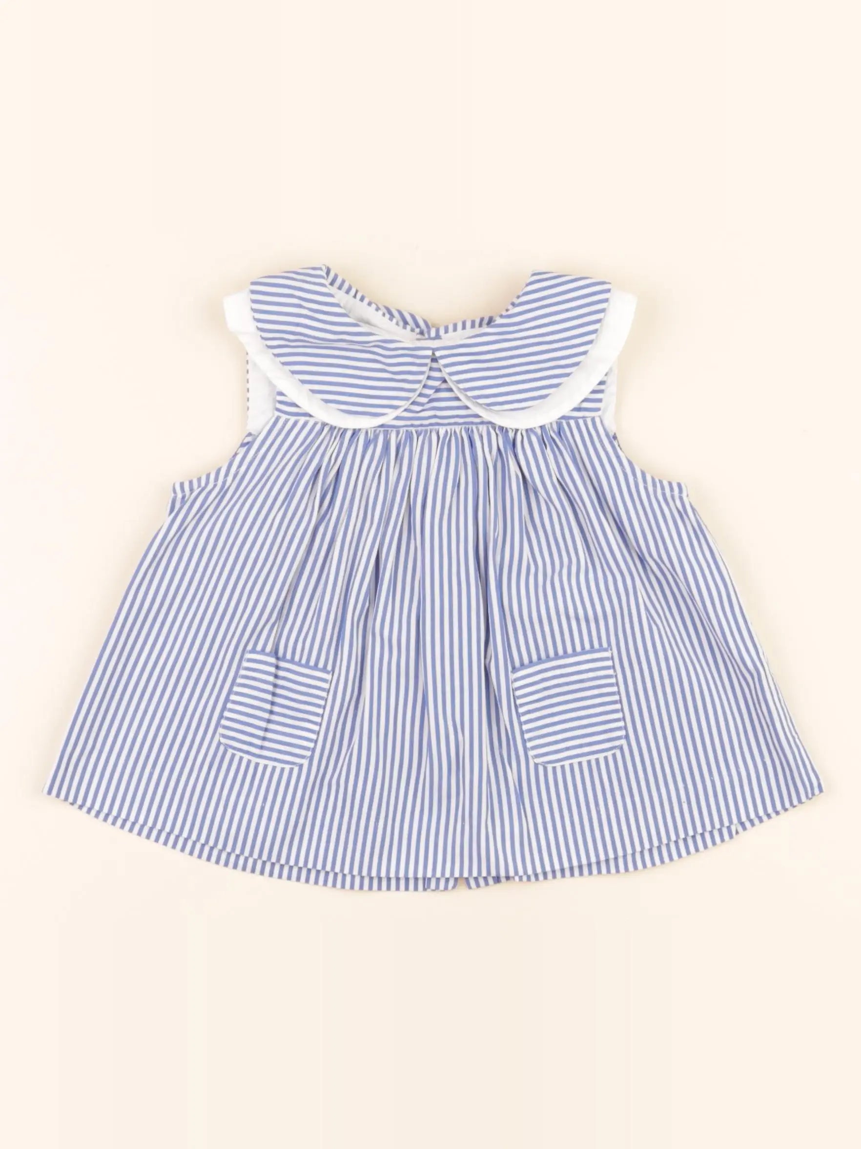Jacadi - blouse bleu, blanc - 18 mois
