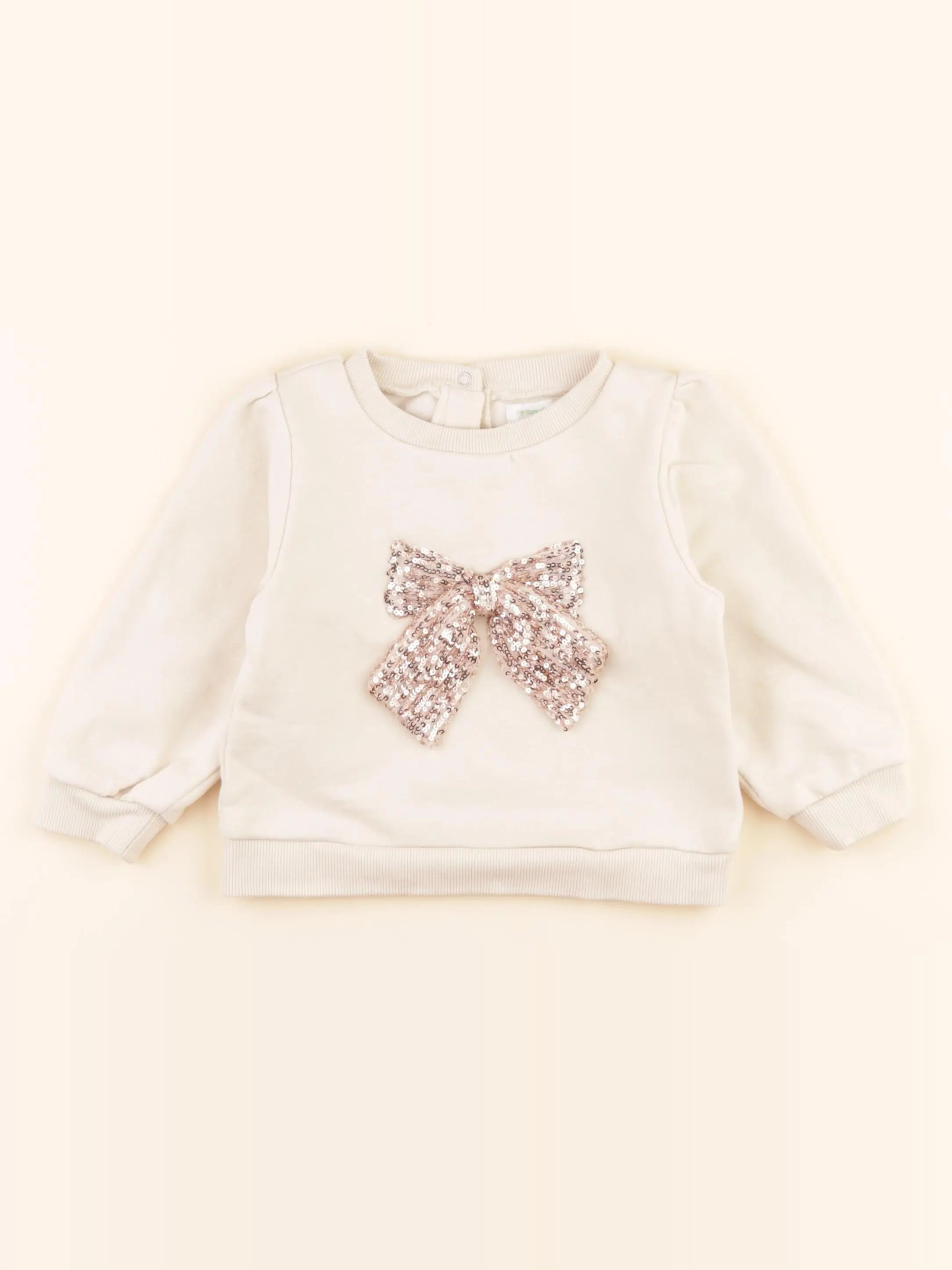 Vertbaudet - sweat beige - 24 mois