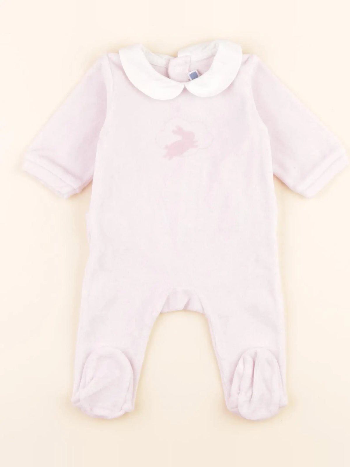 Jacadi - pyjama velours rose - 1 mois