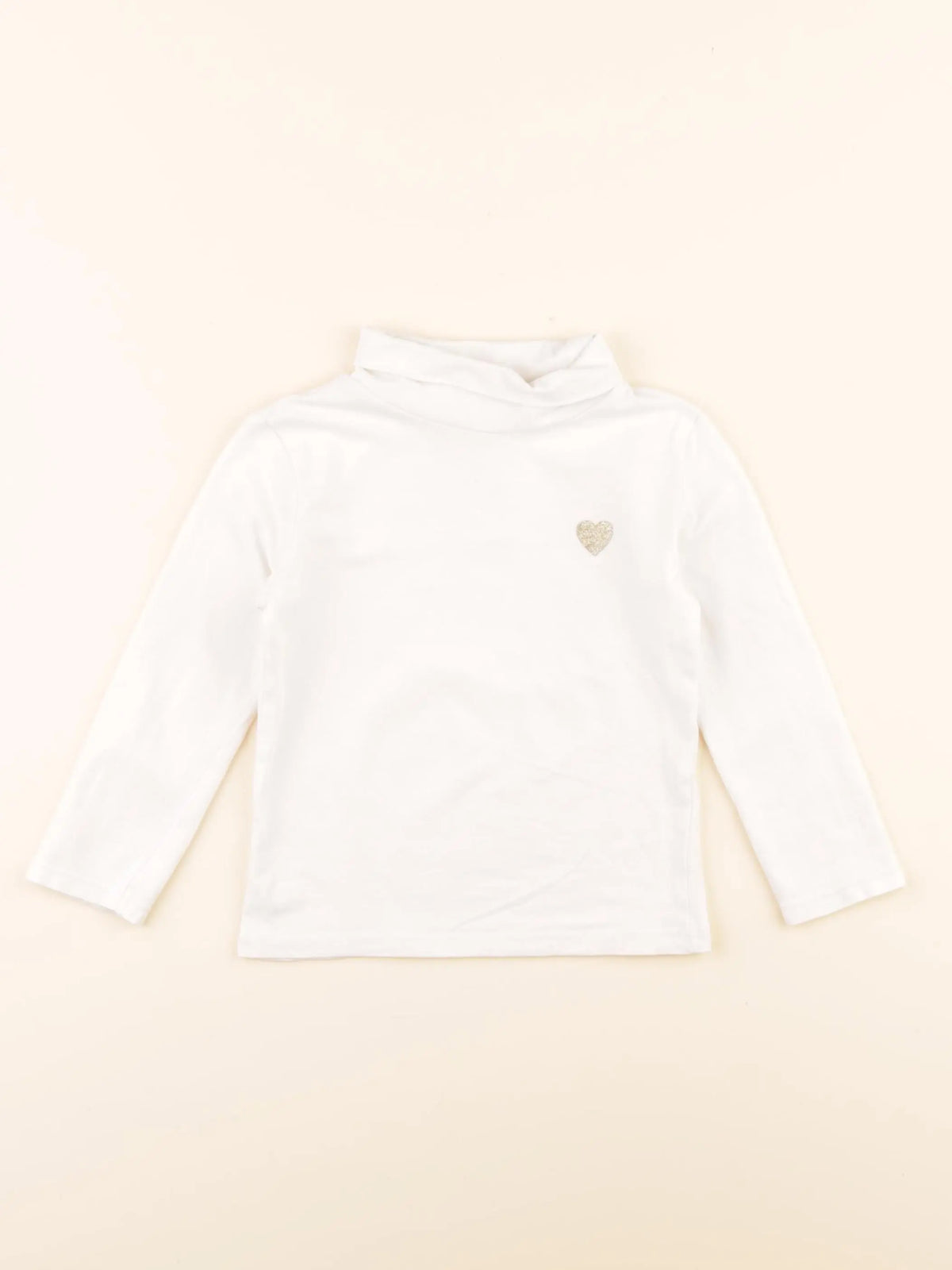 Vertbaudet - sous-pull blanc - 2 ans