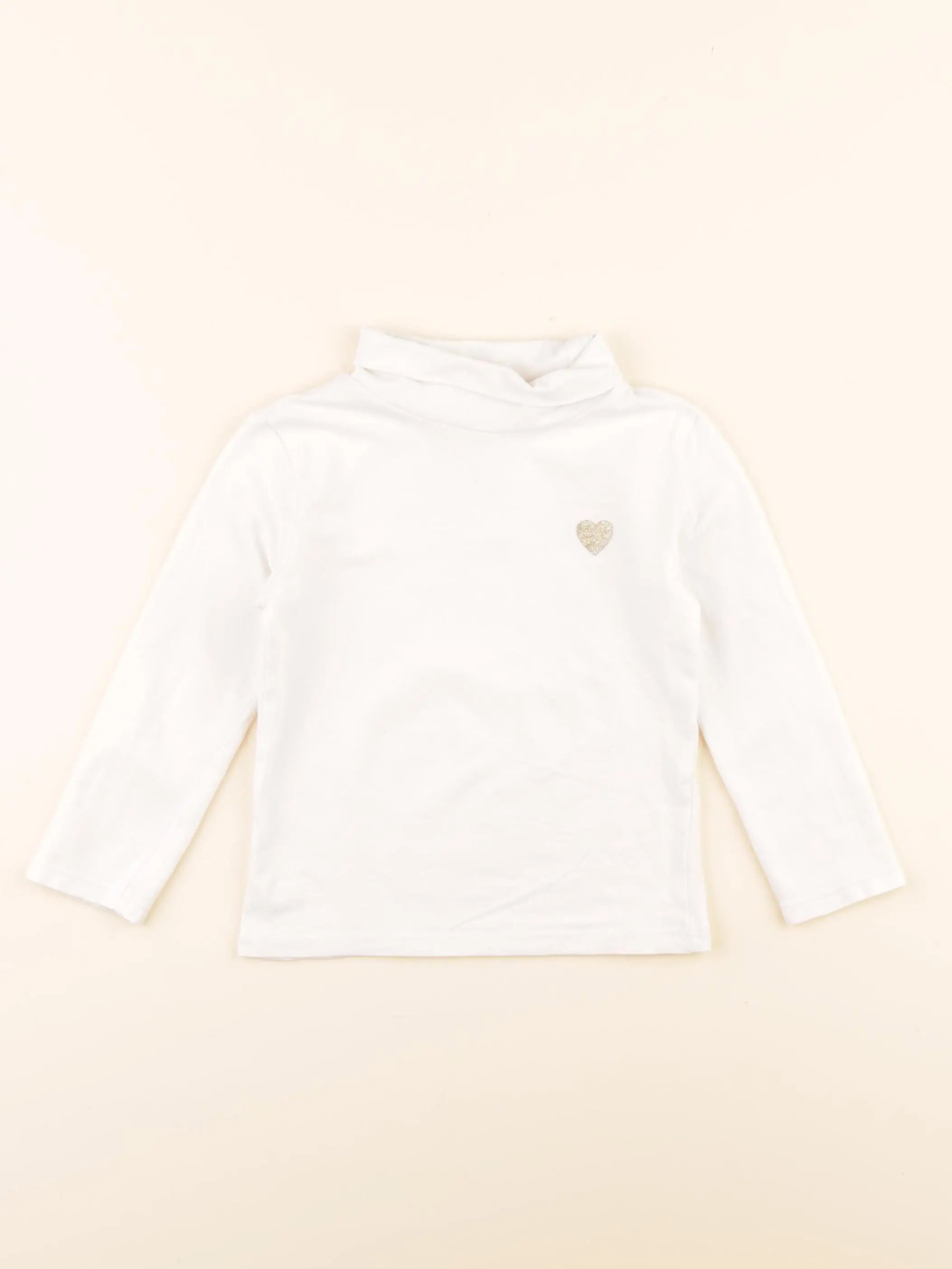 Vertbaudet - sous-pull blanc - 2 ans