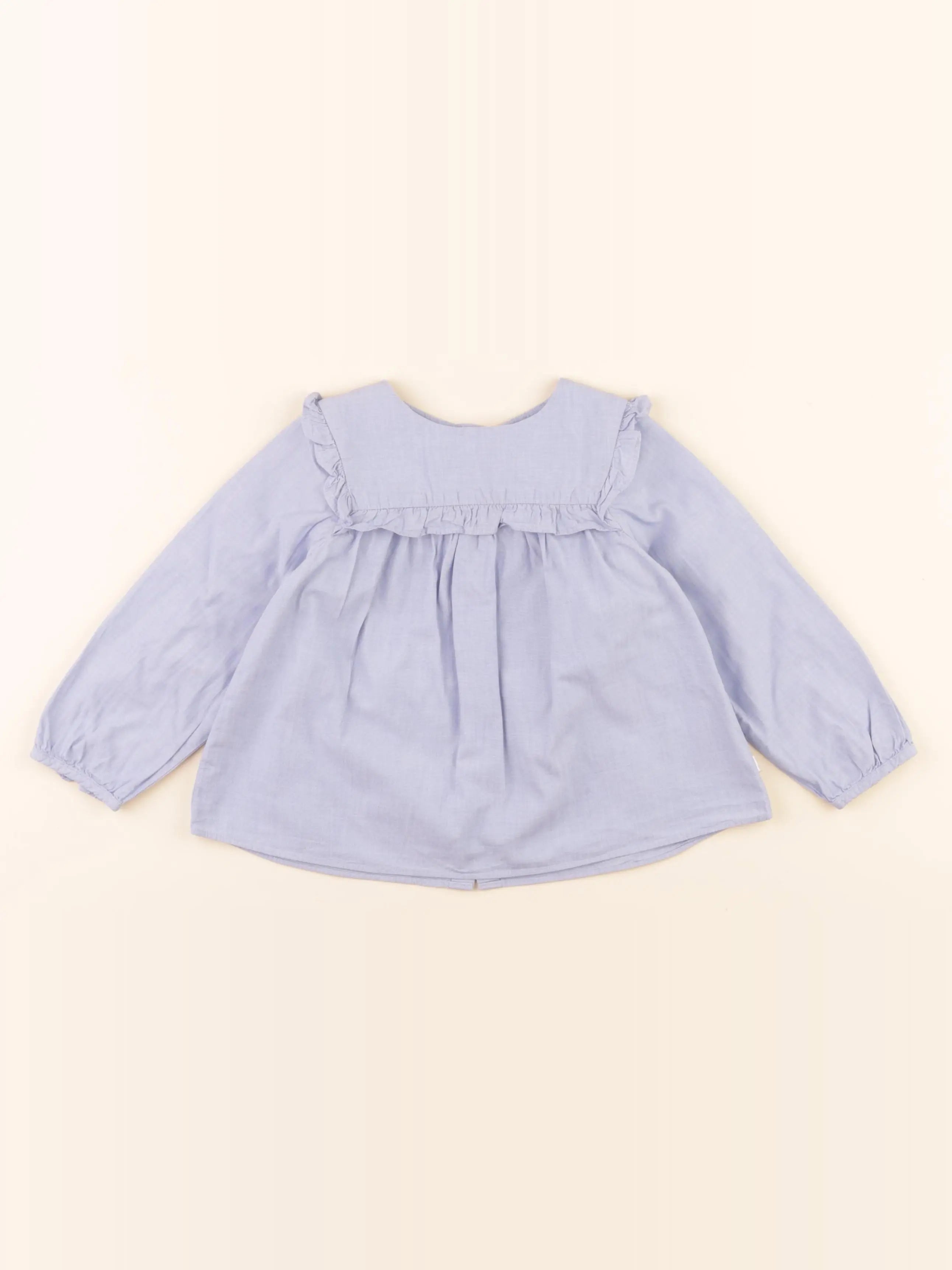 Jacadi - blouse bleu - 24 mois