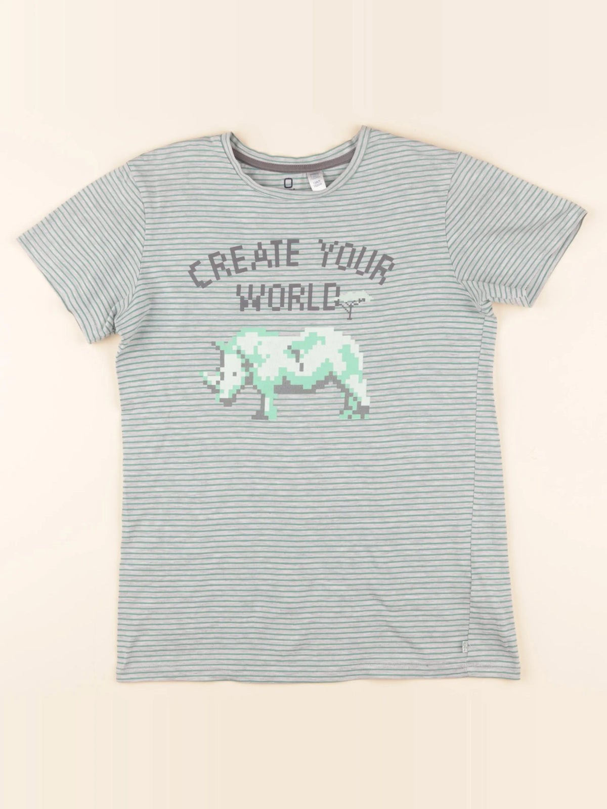 Okaidi - tee-shirt gris, vert - 12 ans