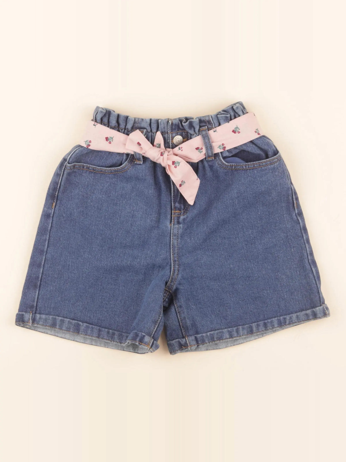 Vertbaudet - short bleu - 7 ans