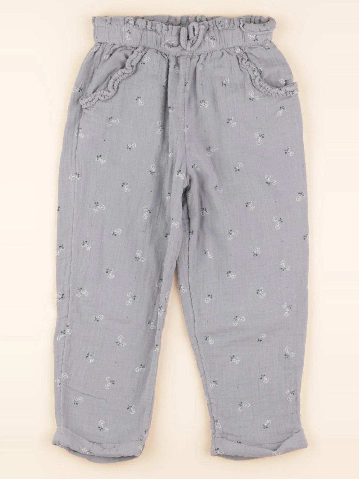 Vertbaudet - pantalon vert - 7 ans
