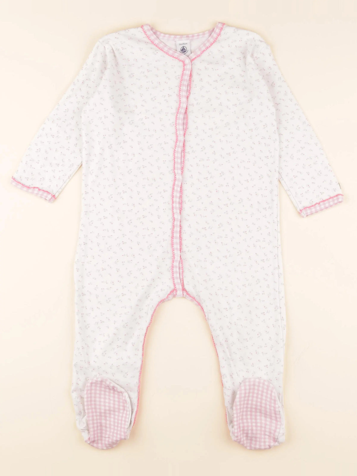 Petit Bateau - pyjama coton rose - 24 mois