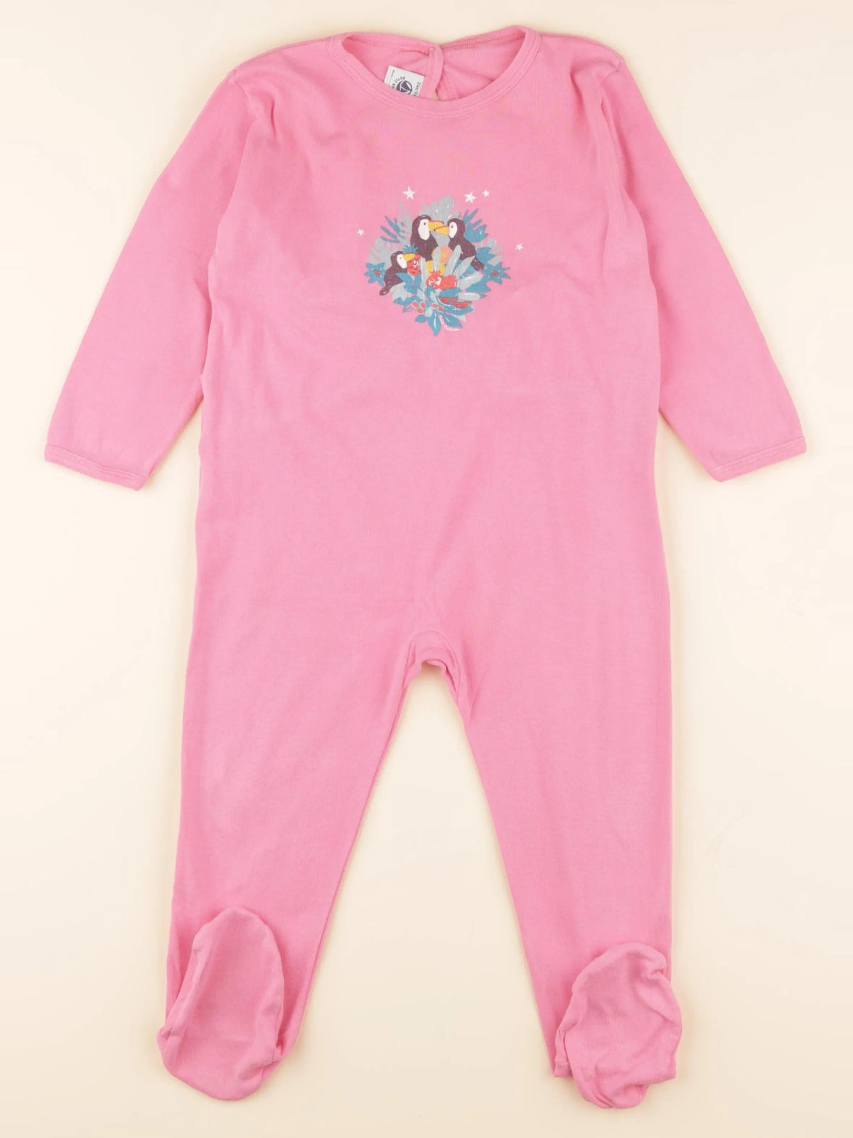 Petit Bateau - pyjama coton rose - 24 mois