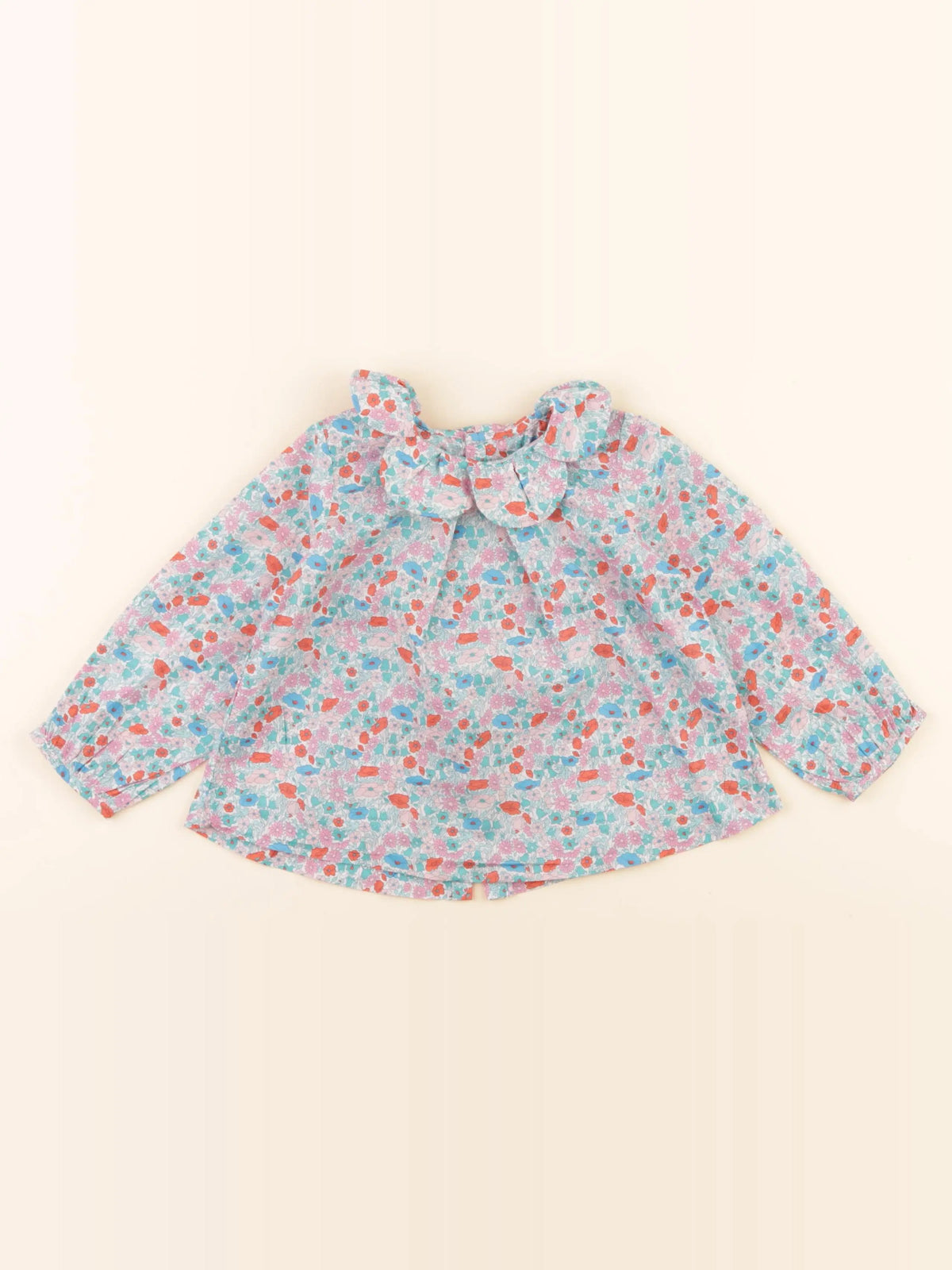 Jacadi - blouse liberty bleu - 24 mois