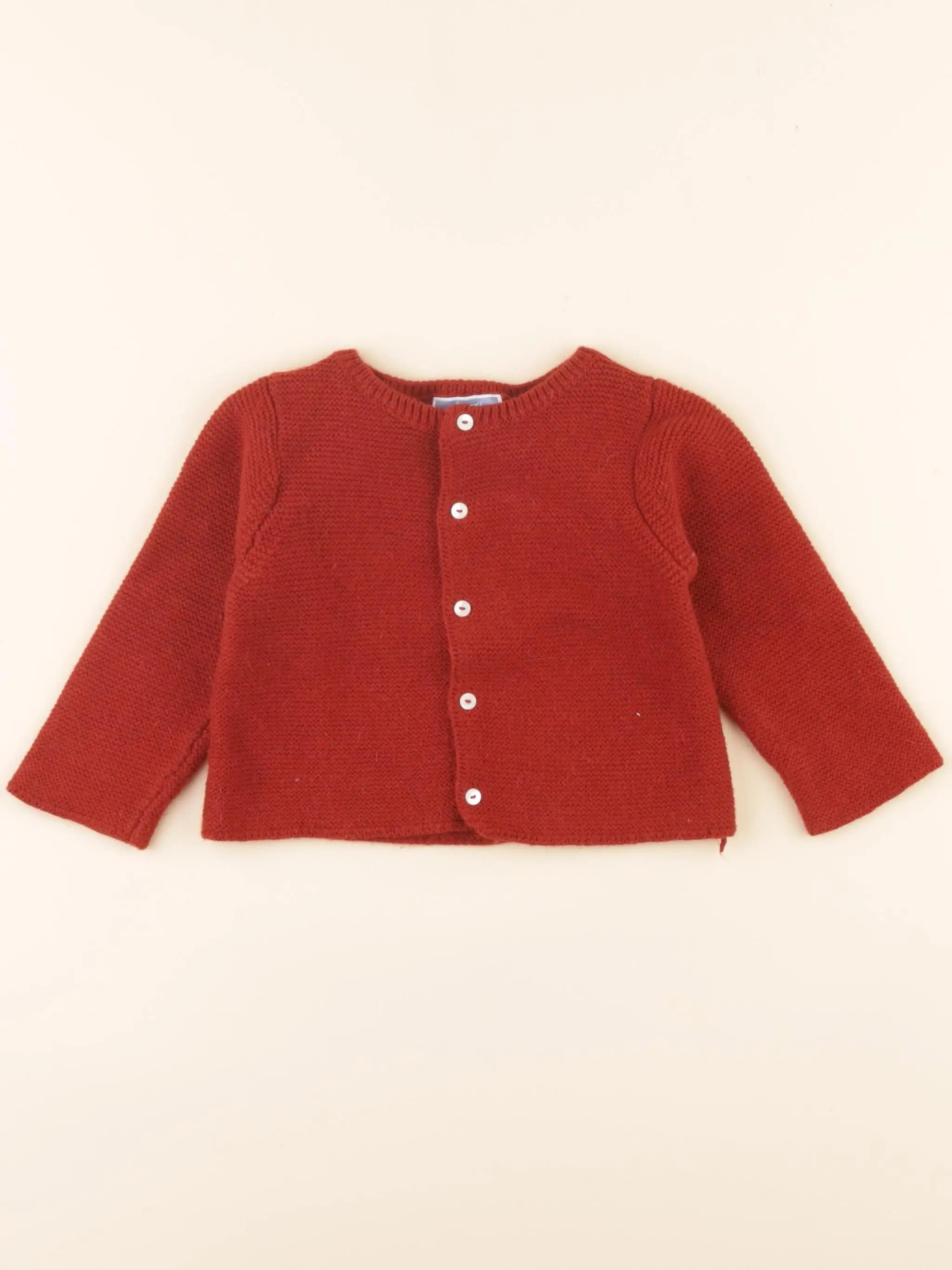 Jacadi - gilet rouge - 12 mois