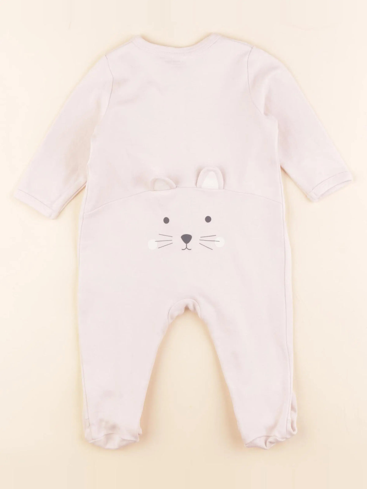 Vertbaudet - pyjama coton rose - 9 mois