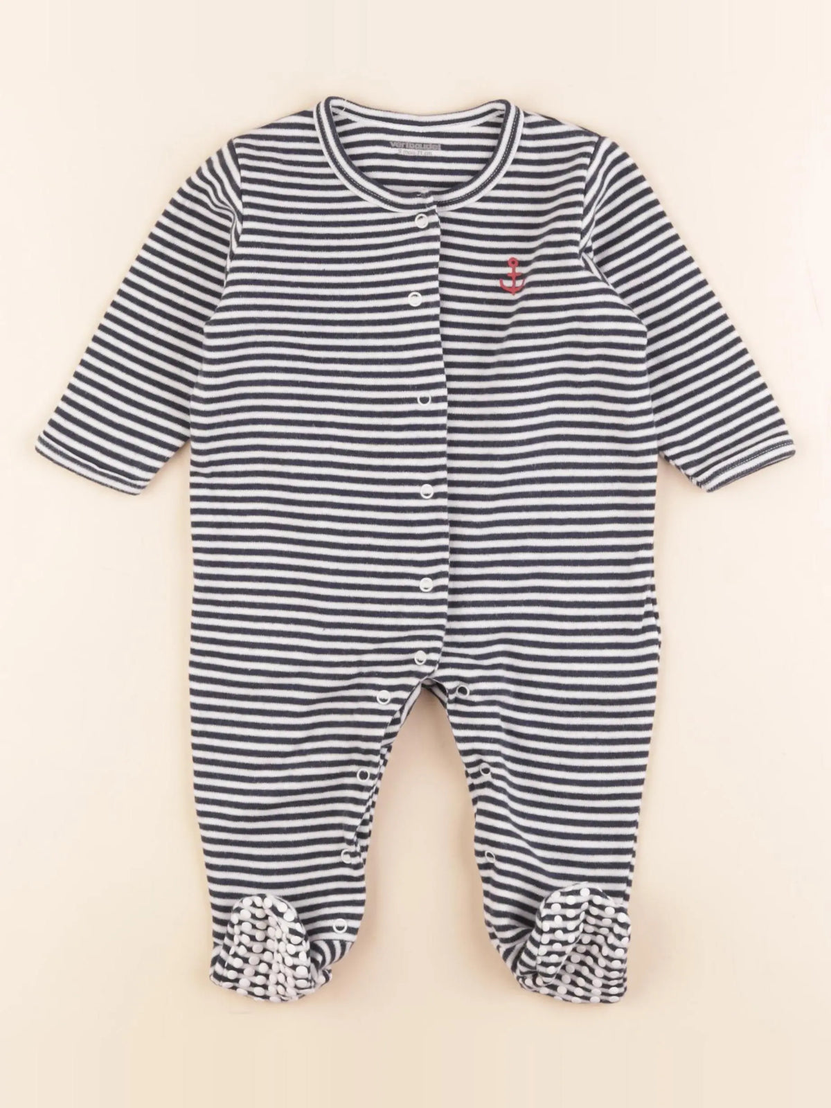 Vertbaudet - pyjama coton bleu - 9 mois