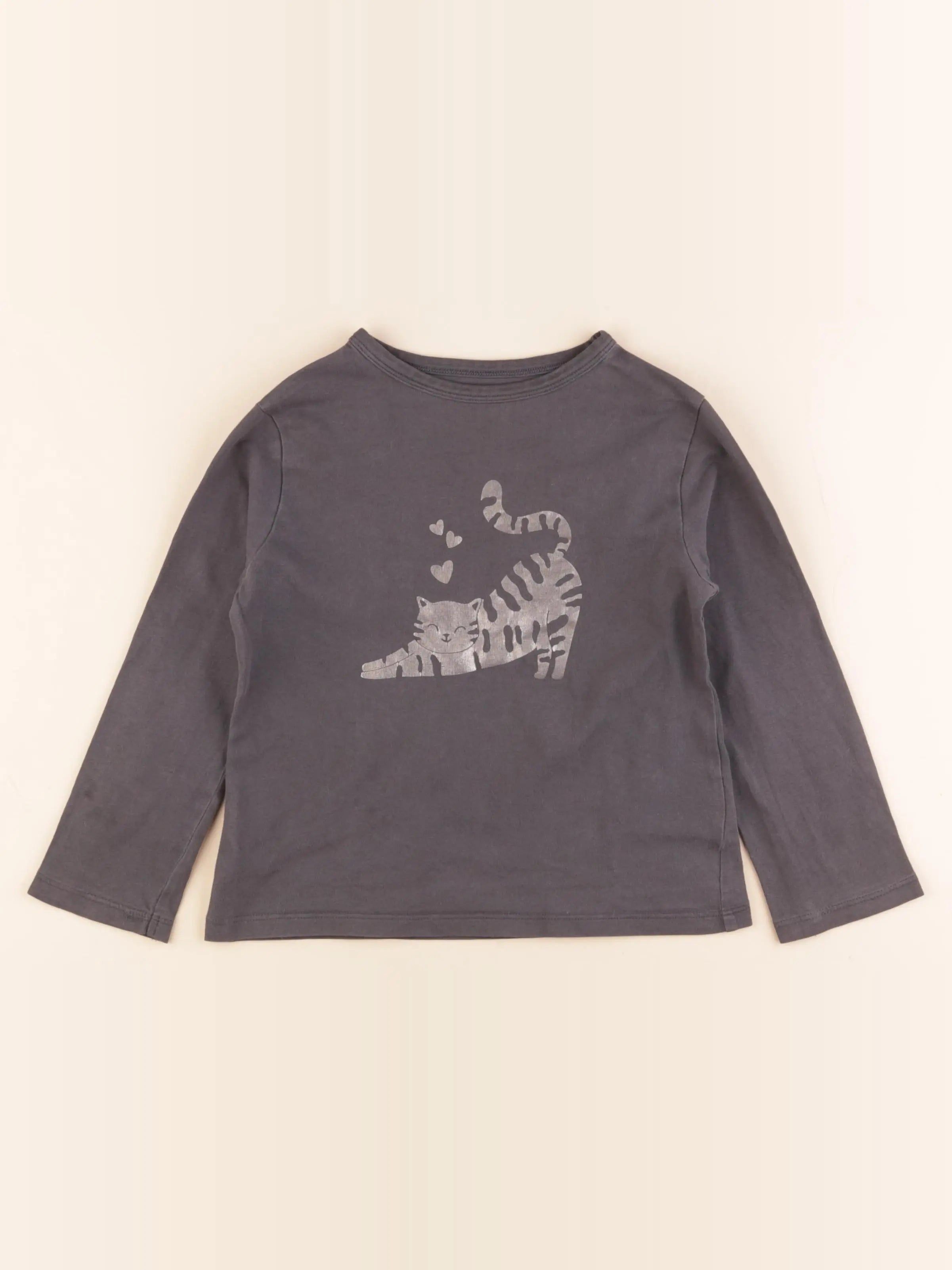 Vertbaudet - tee-shirt gris - 5 ans