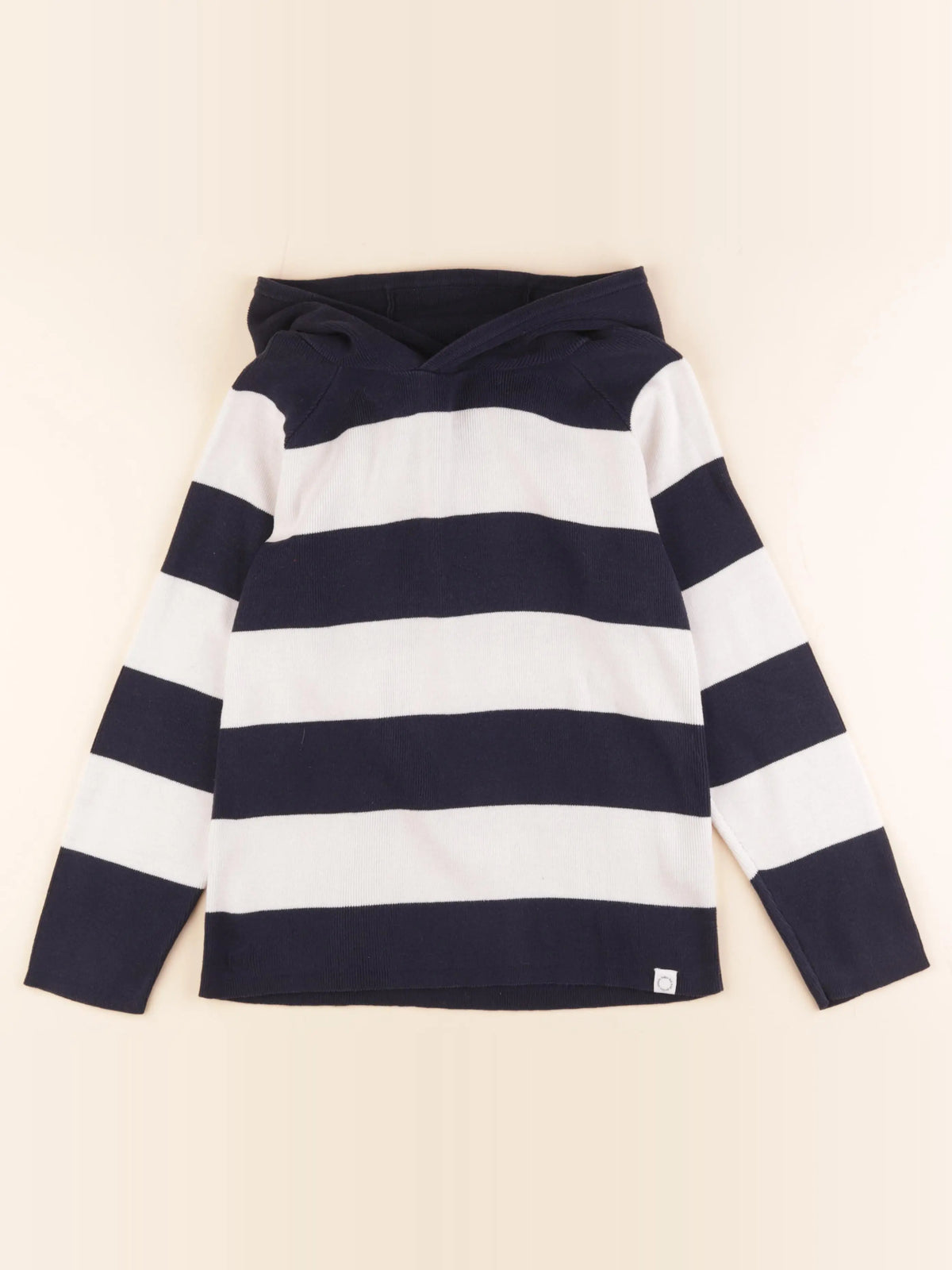Vertbaudet - pull bleu, blanc - 10 ans