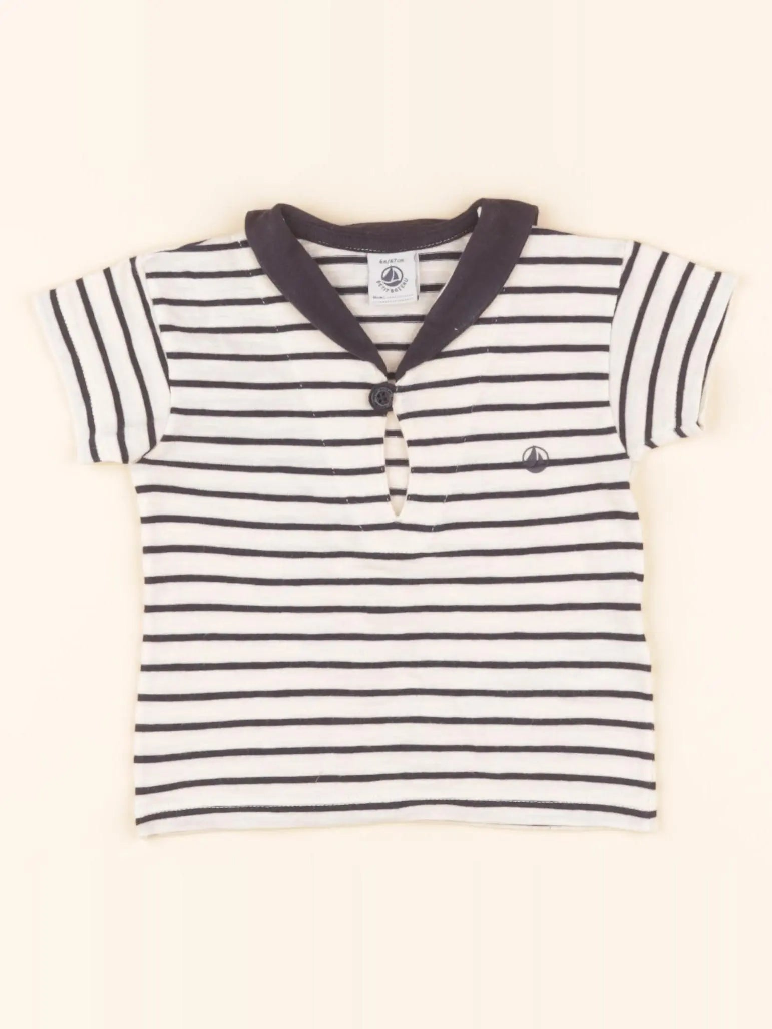 Tee-shirt blanc, bleu