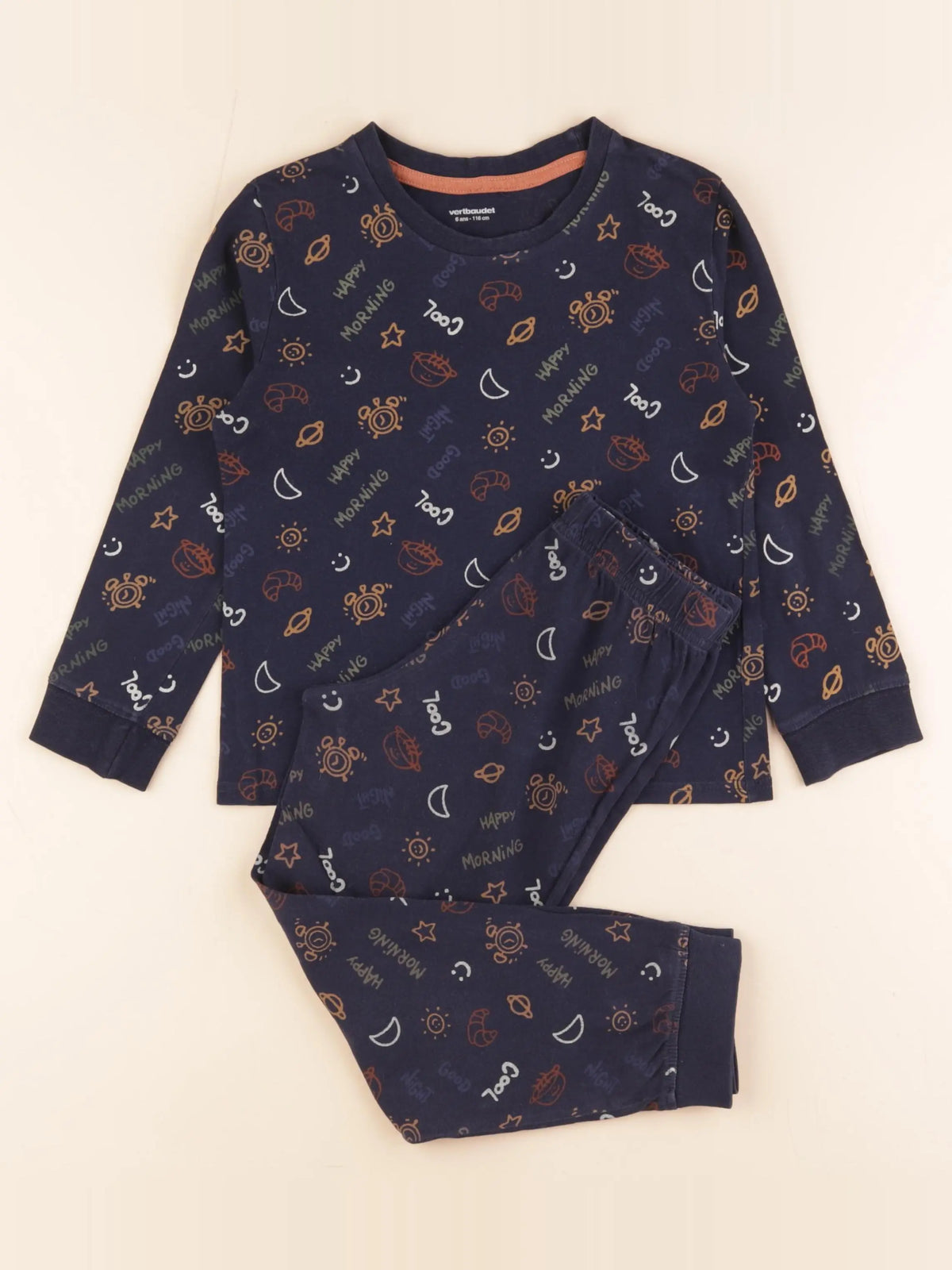 Vertbaudet - pyjama coton bleu - 6 ans